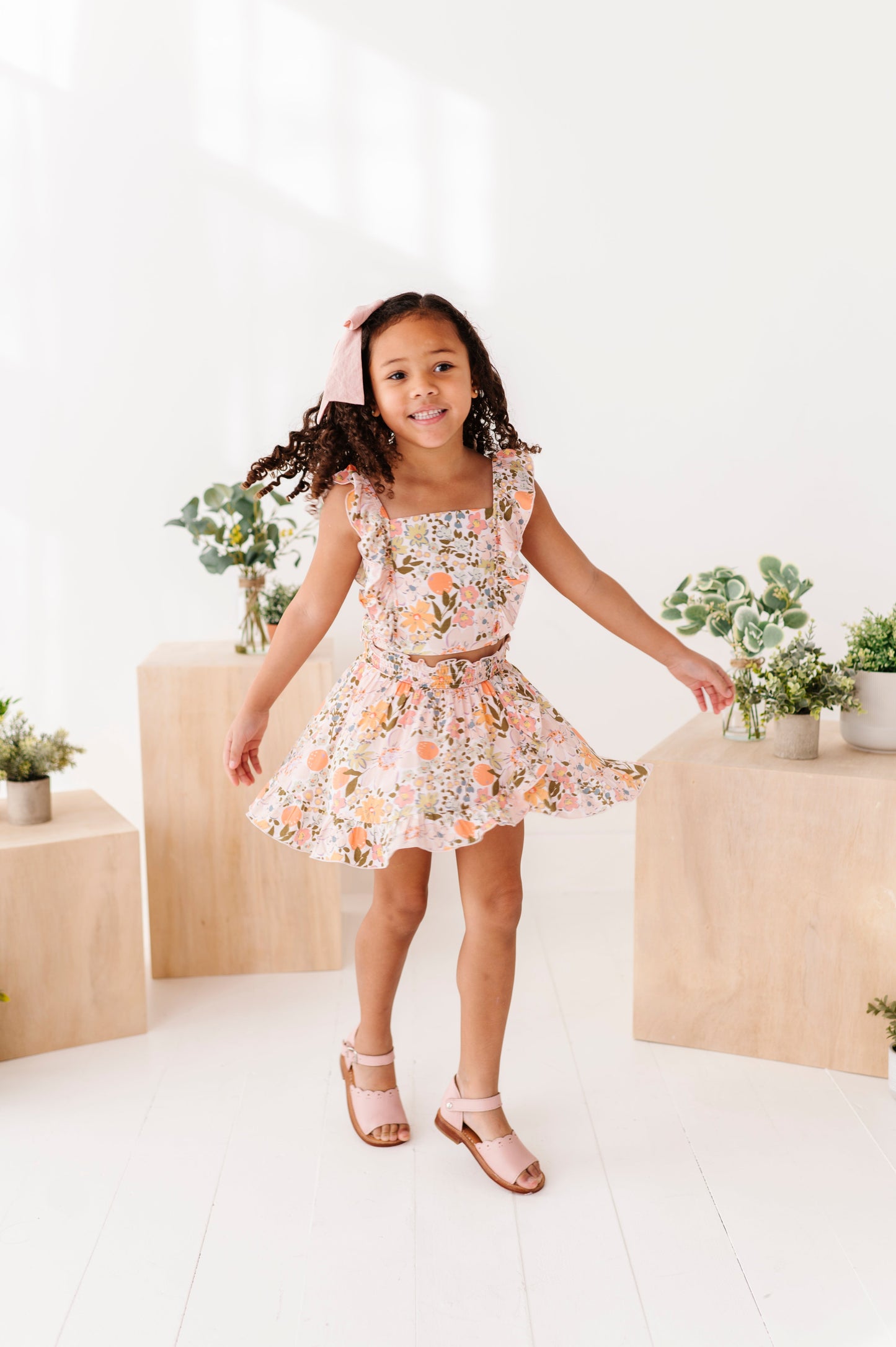 Vintage Blooms | Ruffle Tank + Skort Set