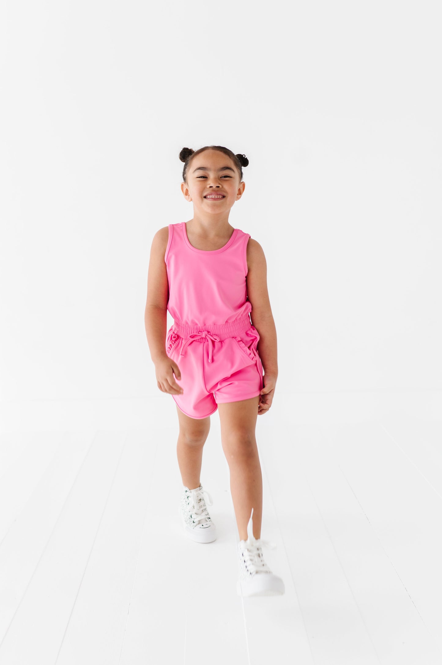 Berry Pink | Ruffle Romper