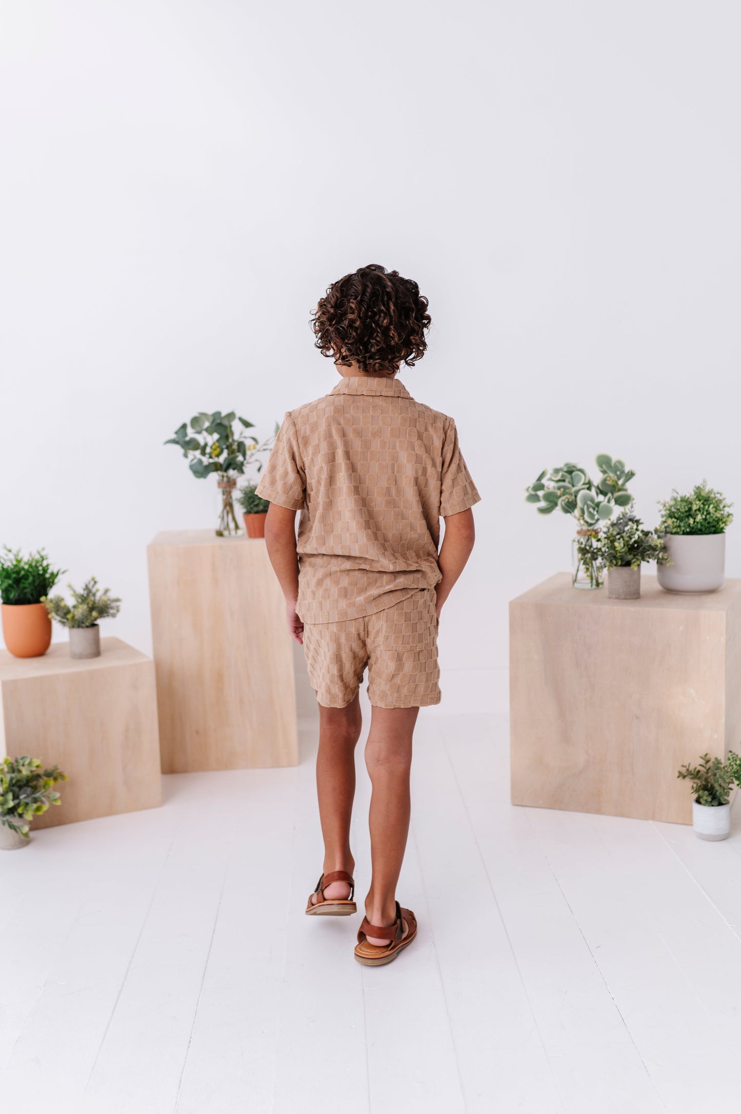 Sand Check Terry | Boys Set