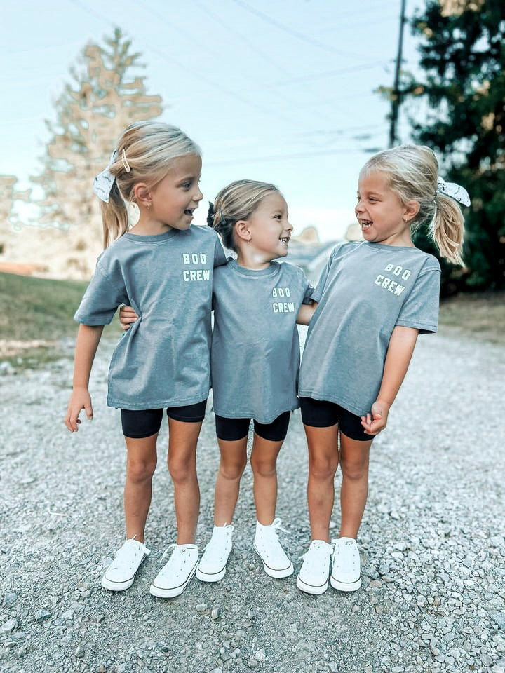 Boo Crew Child Tee - Faded Gray
