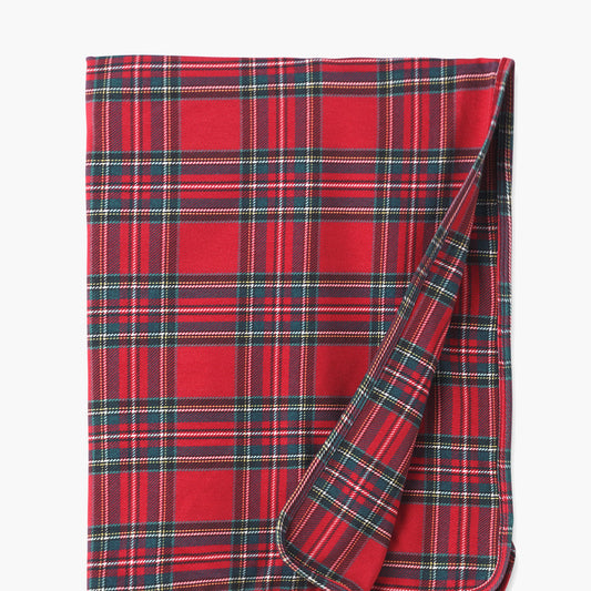 Christmas Bamboo Baby Stroller Blanket – Classic Red Tartan Plaid