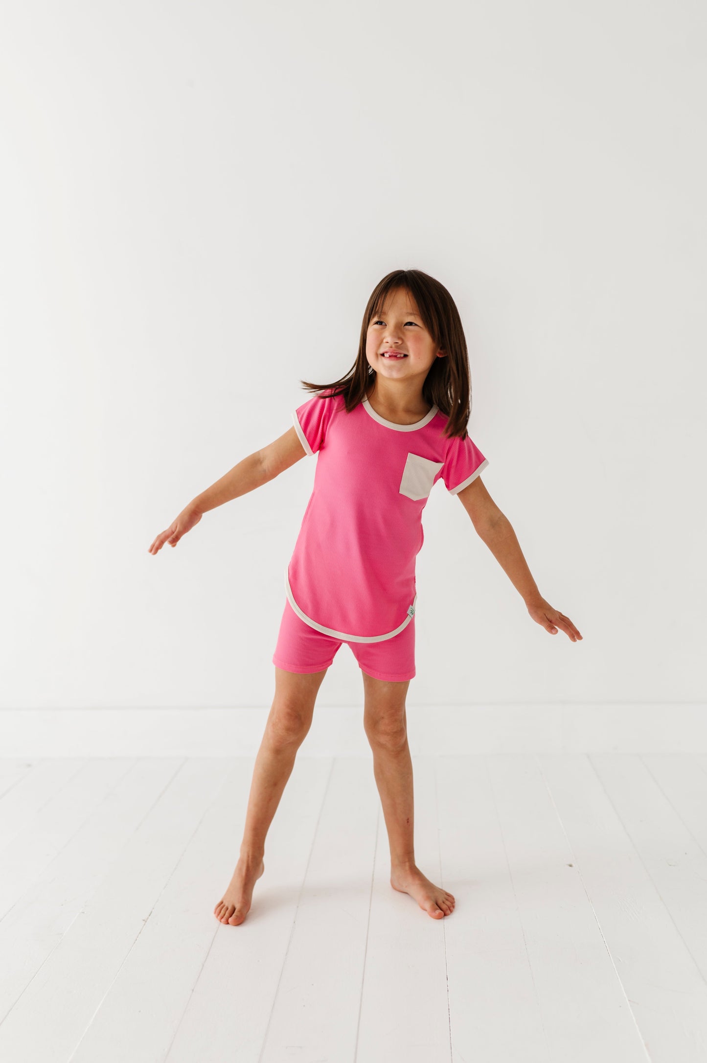 ROSEY | T-Shirt Dress + Shorts RIB SET