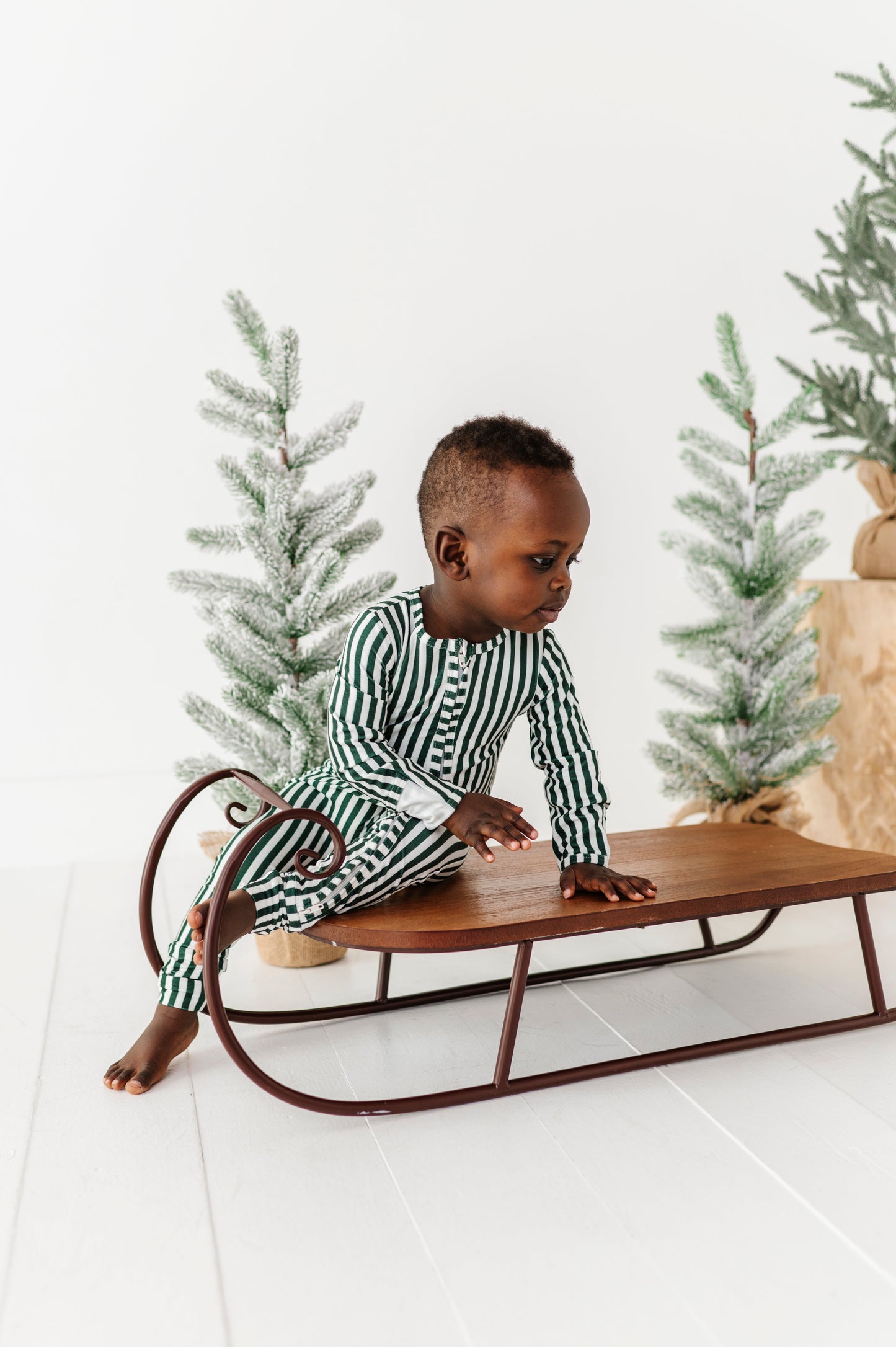 Green Stripes | ZIP ROMPER