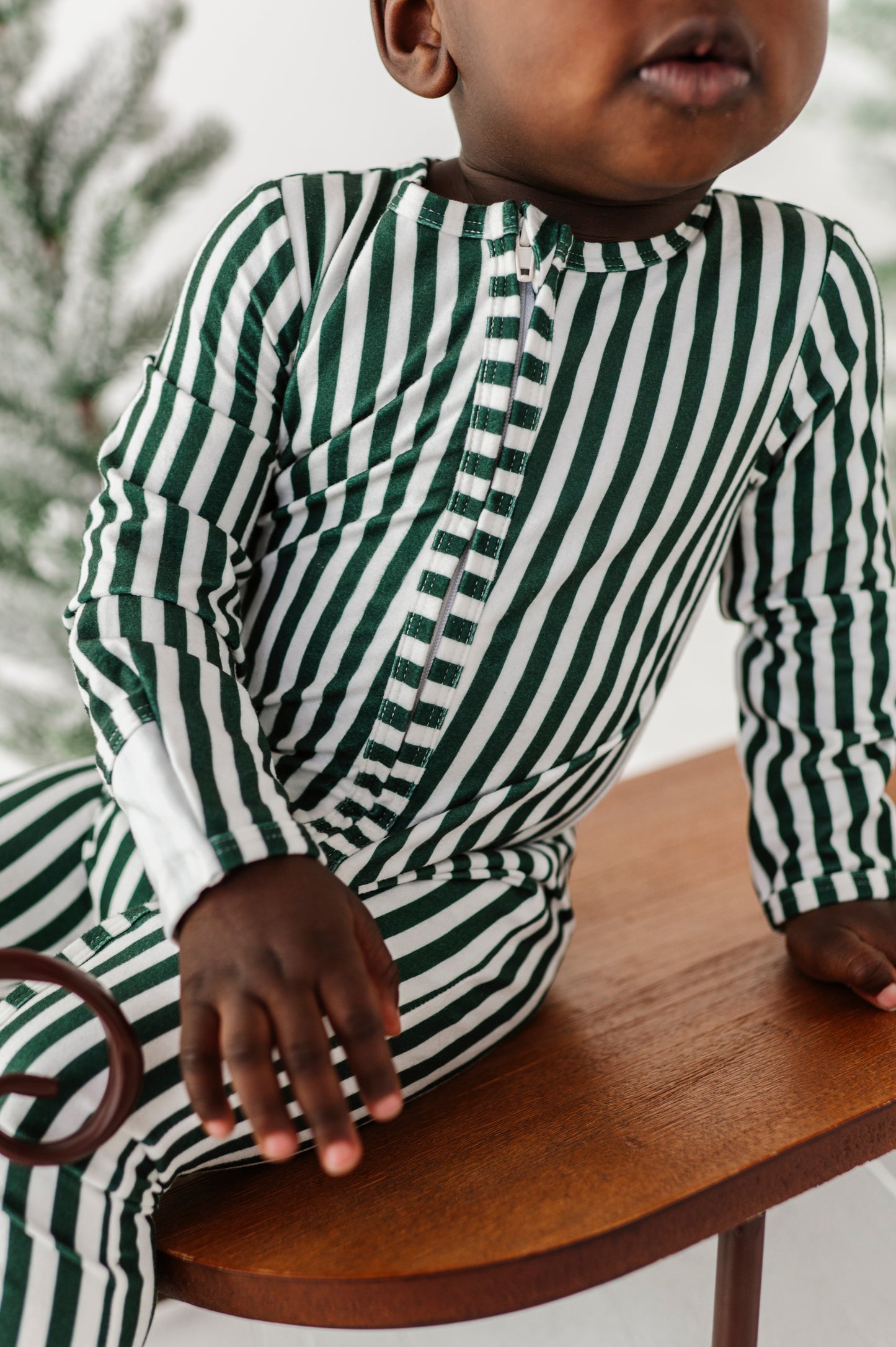 Green Stripes | ZIP ROMPER