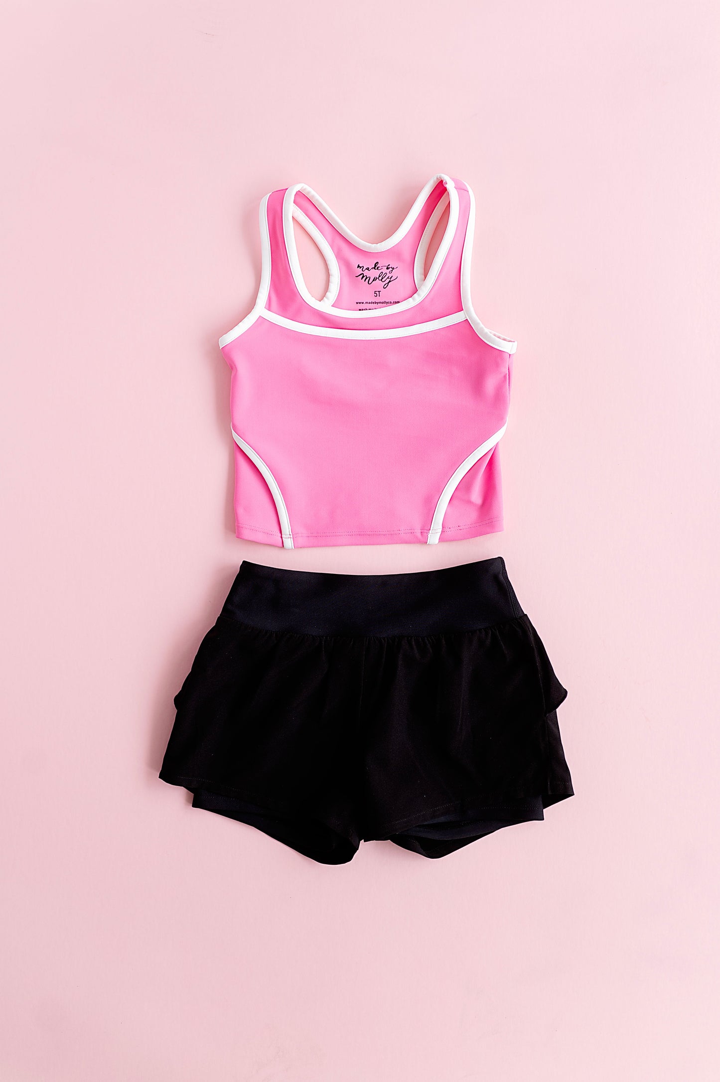 Black | Ruffle Bum Runner Shorts