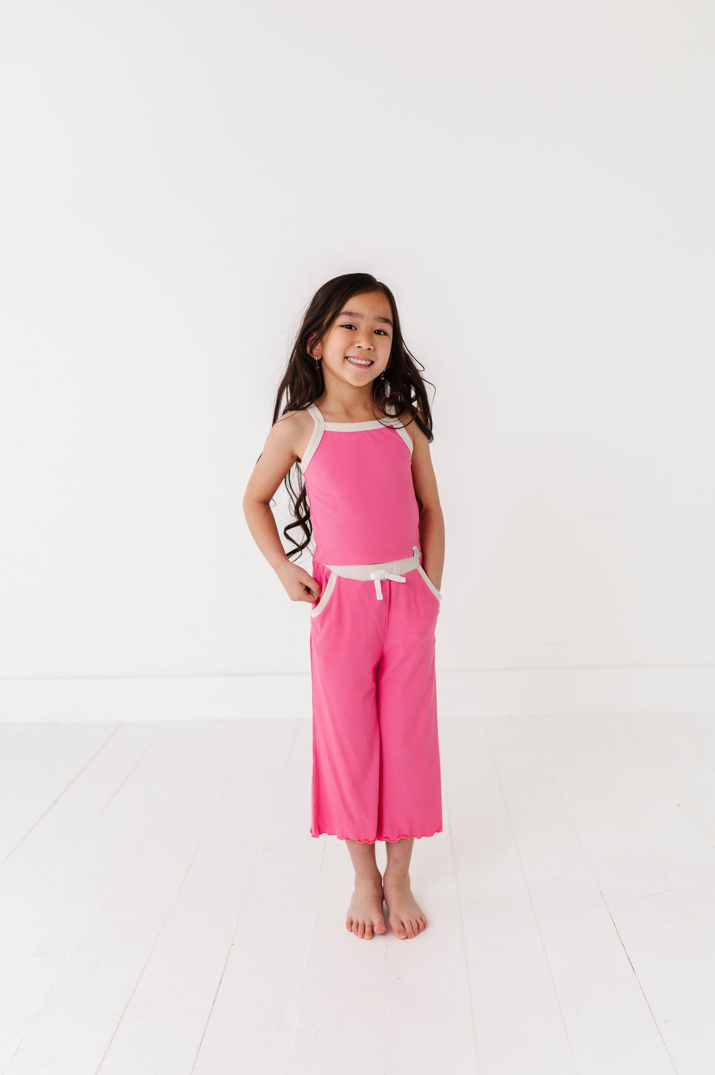 ROSEY | Tank + Wide Leg Pant RIB SET