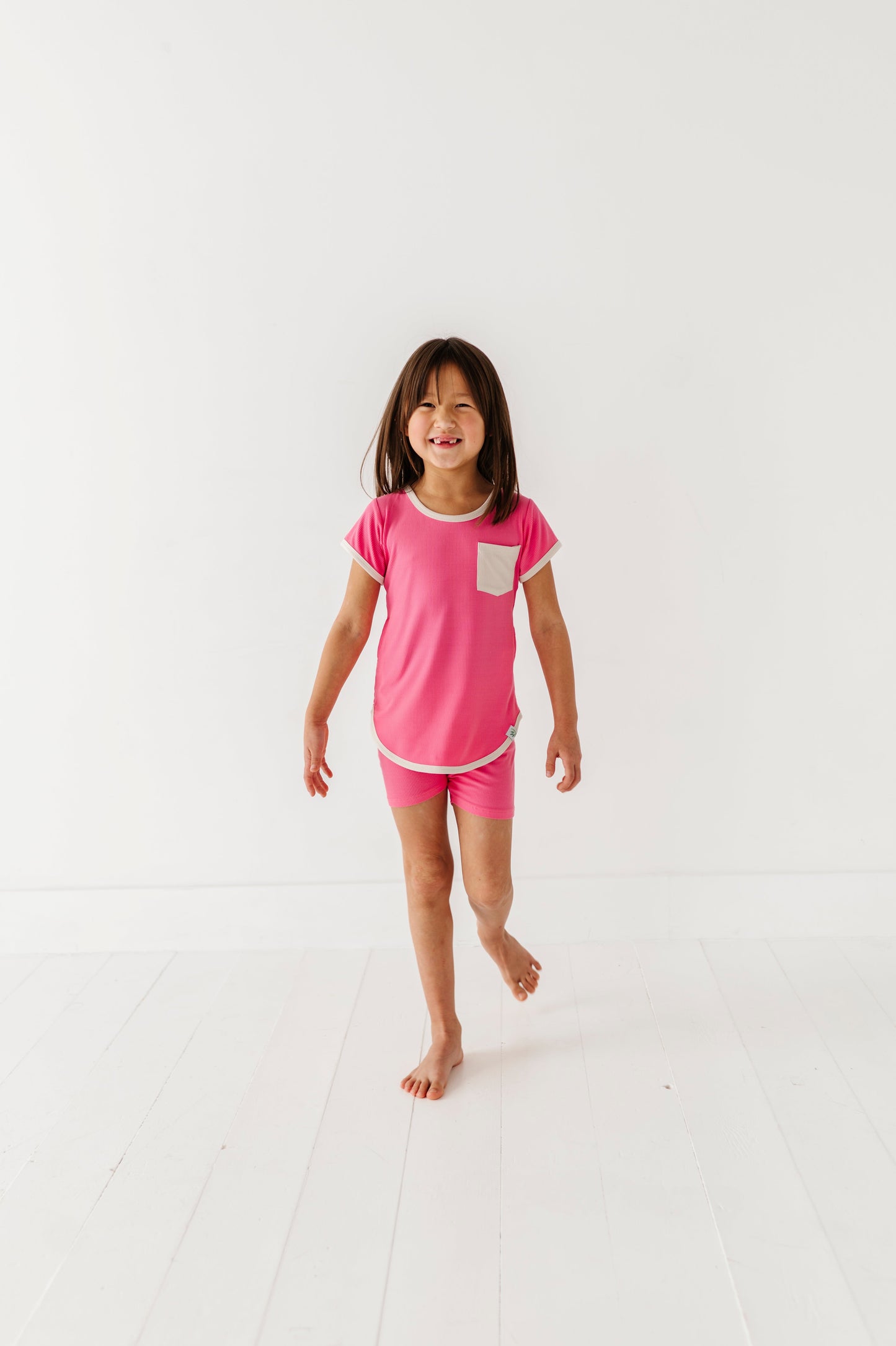 ROSEY | T-Shirt Dress + Shorts RIB SET