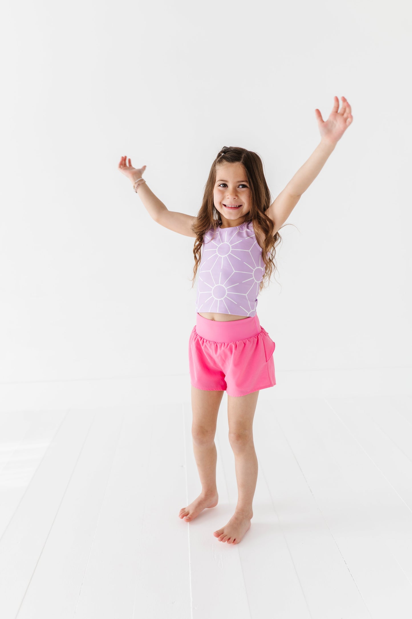 Berry Pink | Ruffle Bum Runner Shorts