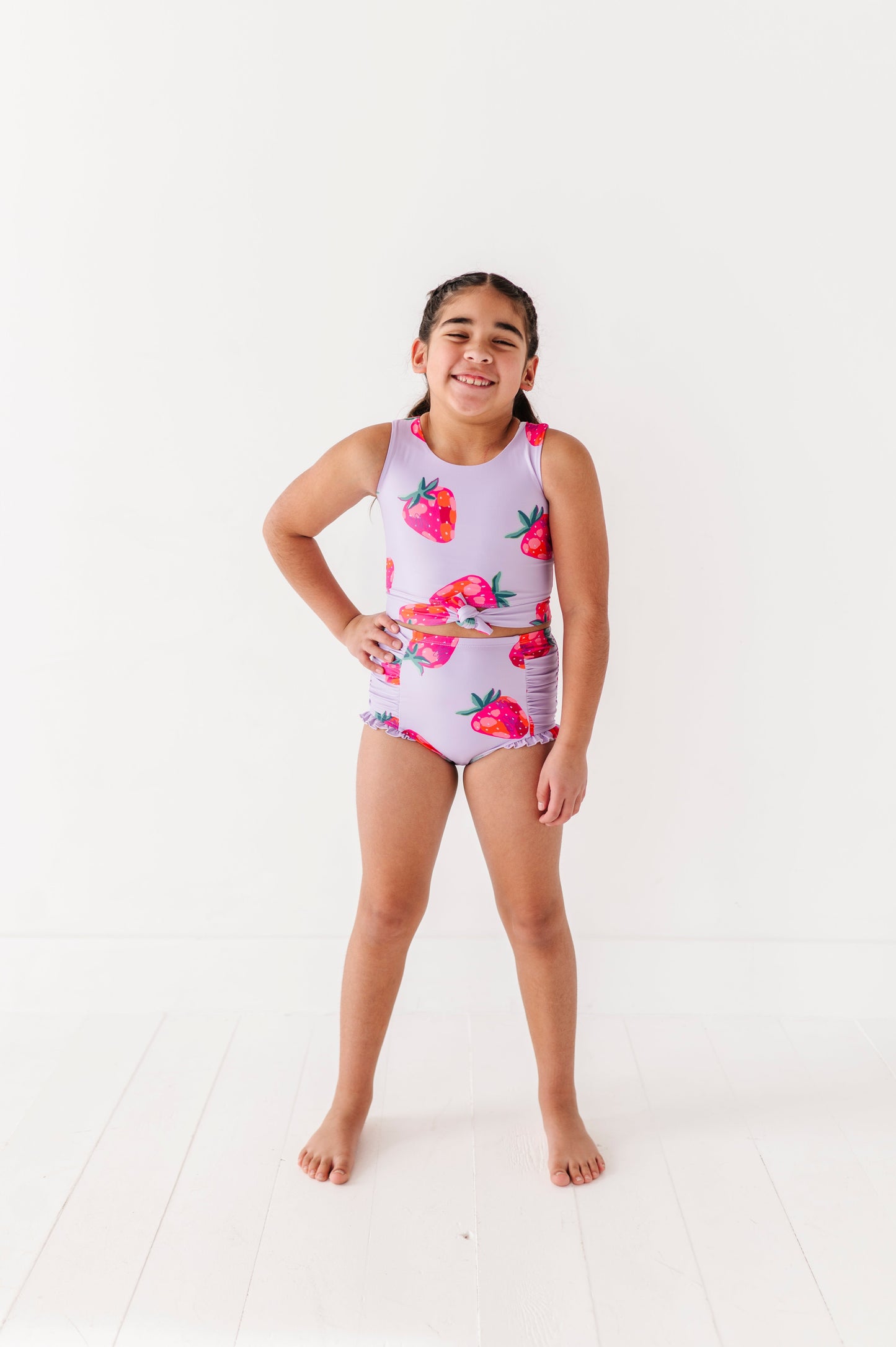 Strawberries: Tie Front TWO-PIECE