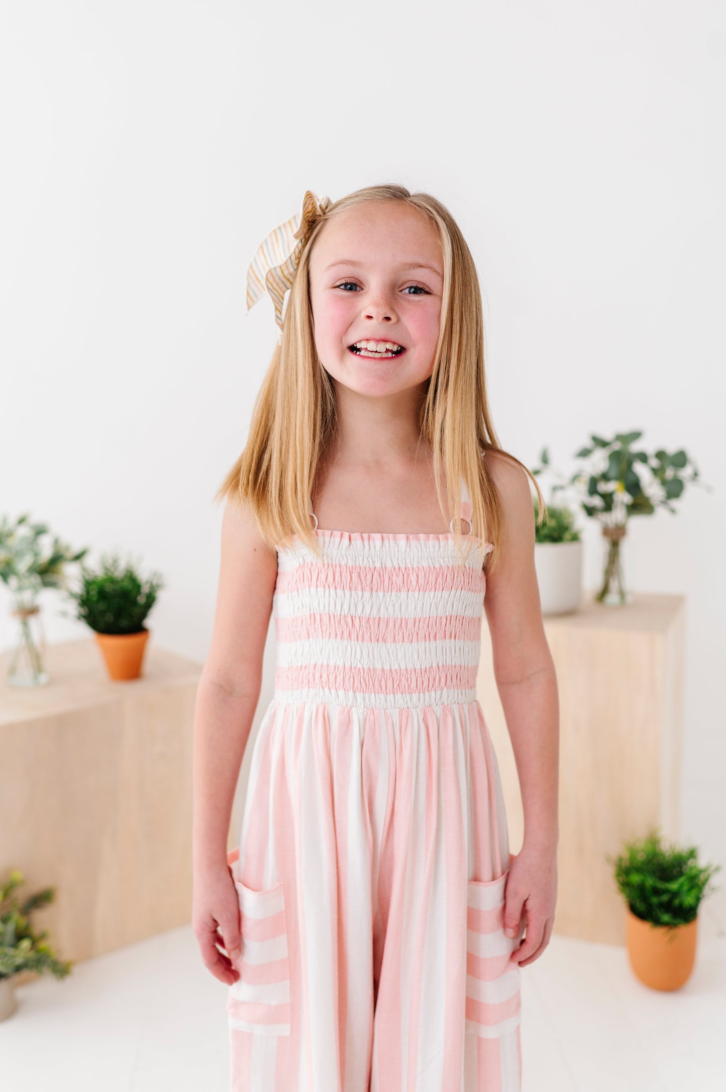 Pink Coastal | Stripe Romper