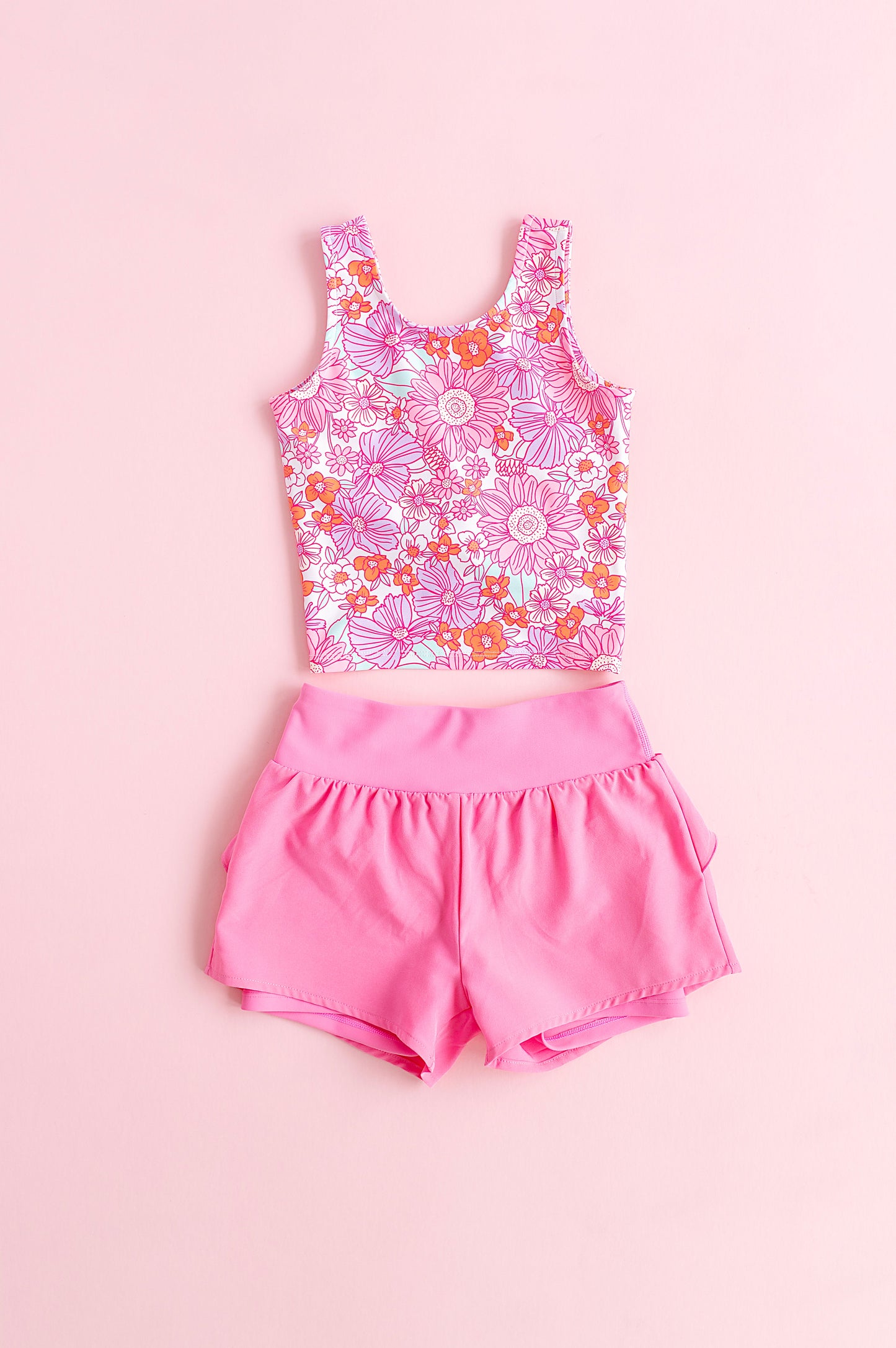 Berry Pink | Ruffle Bum Runner Shorts