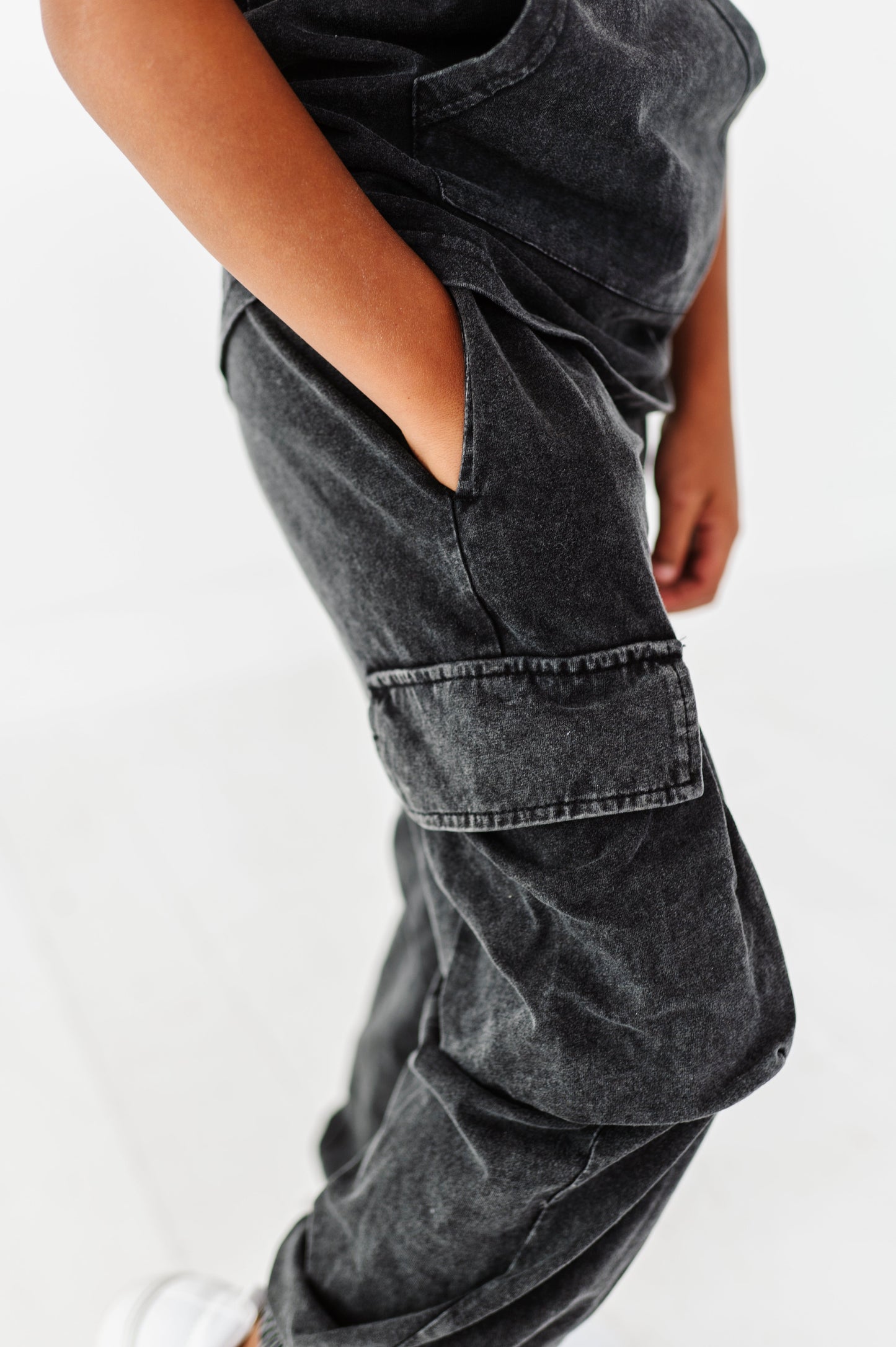 Vintage Black Cargo Joggers