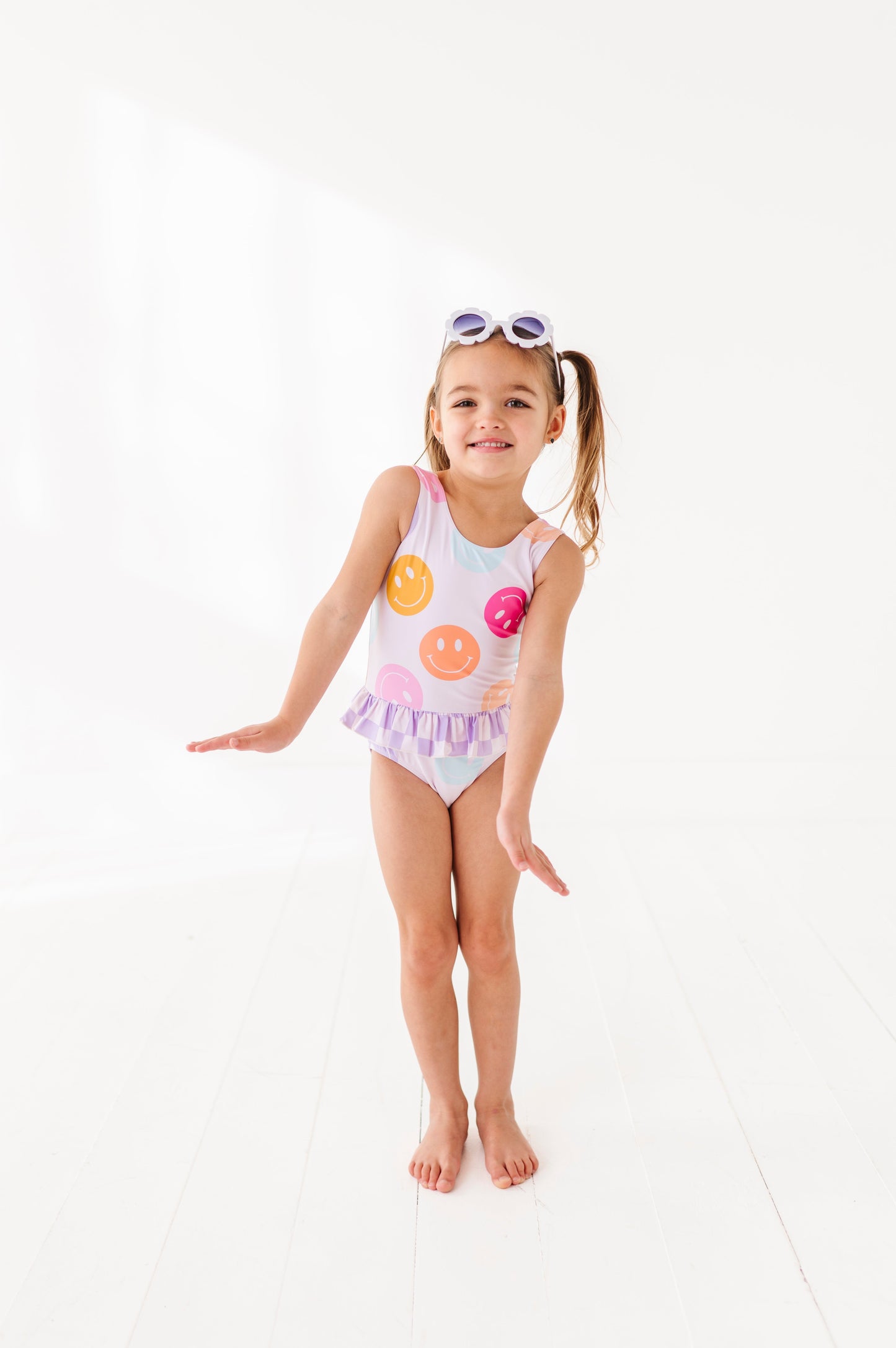Smilies + Check: Ruffle Skirt ONE-PIECE