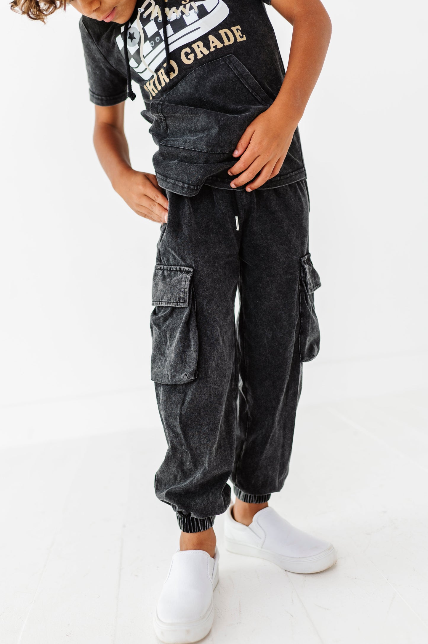 Vintage Black Cargo Joggers
