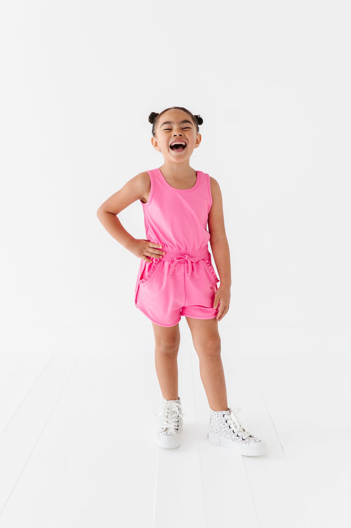 Berry Pink | Ruffle Romper