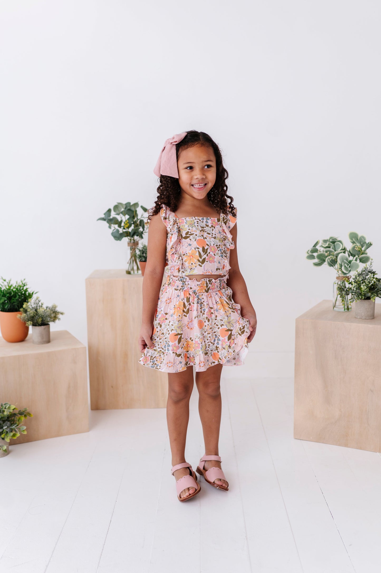 Vintage Blooms | Ruffle Tank + Skort Set