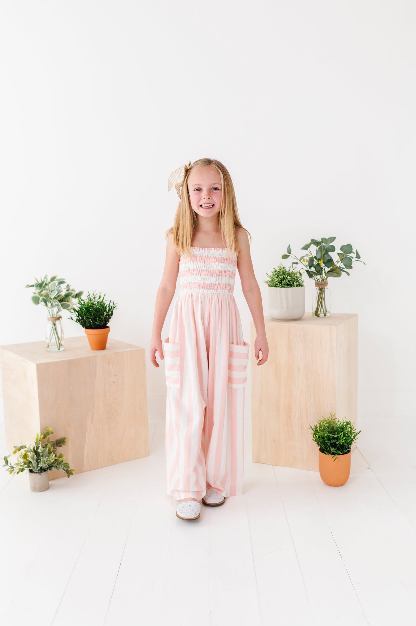 Pink Coastal | Stripe Romper