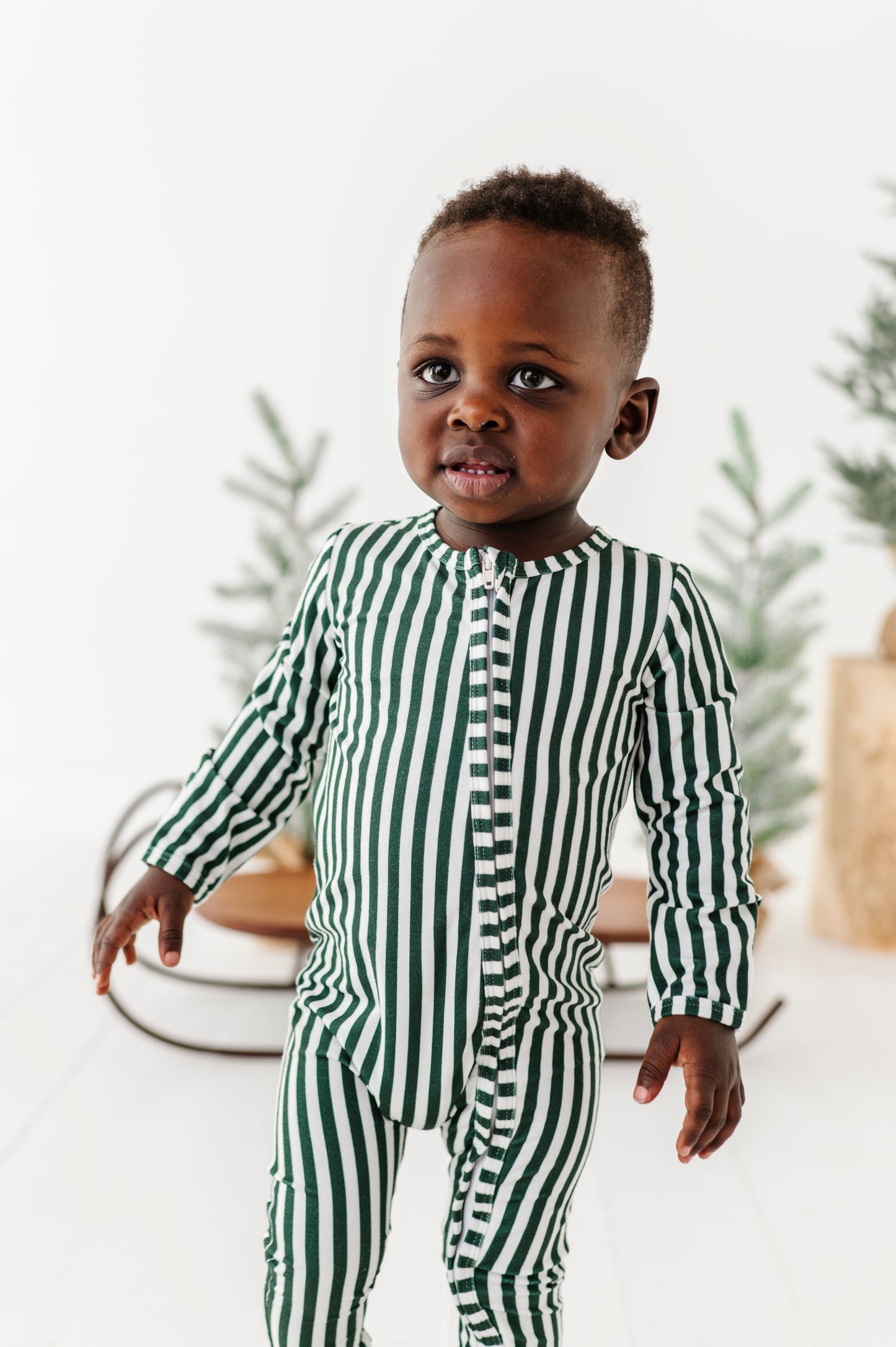 Green Stripes | ZIP ROMPER
