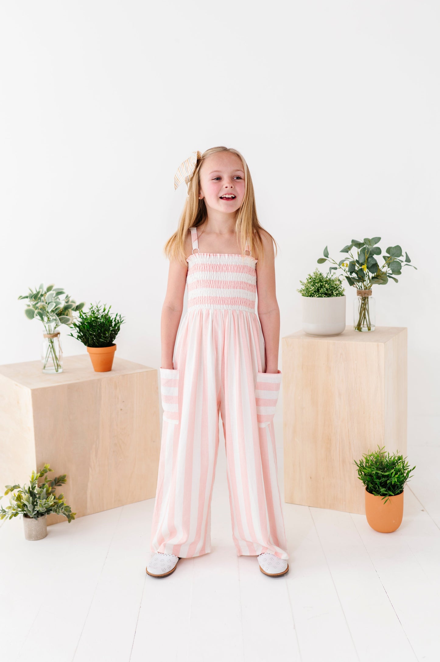 Pink Coastal | Stripe Romper