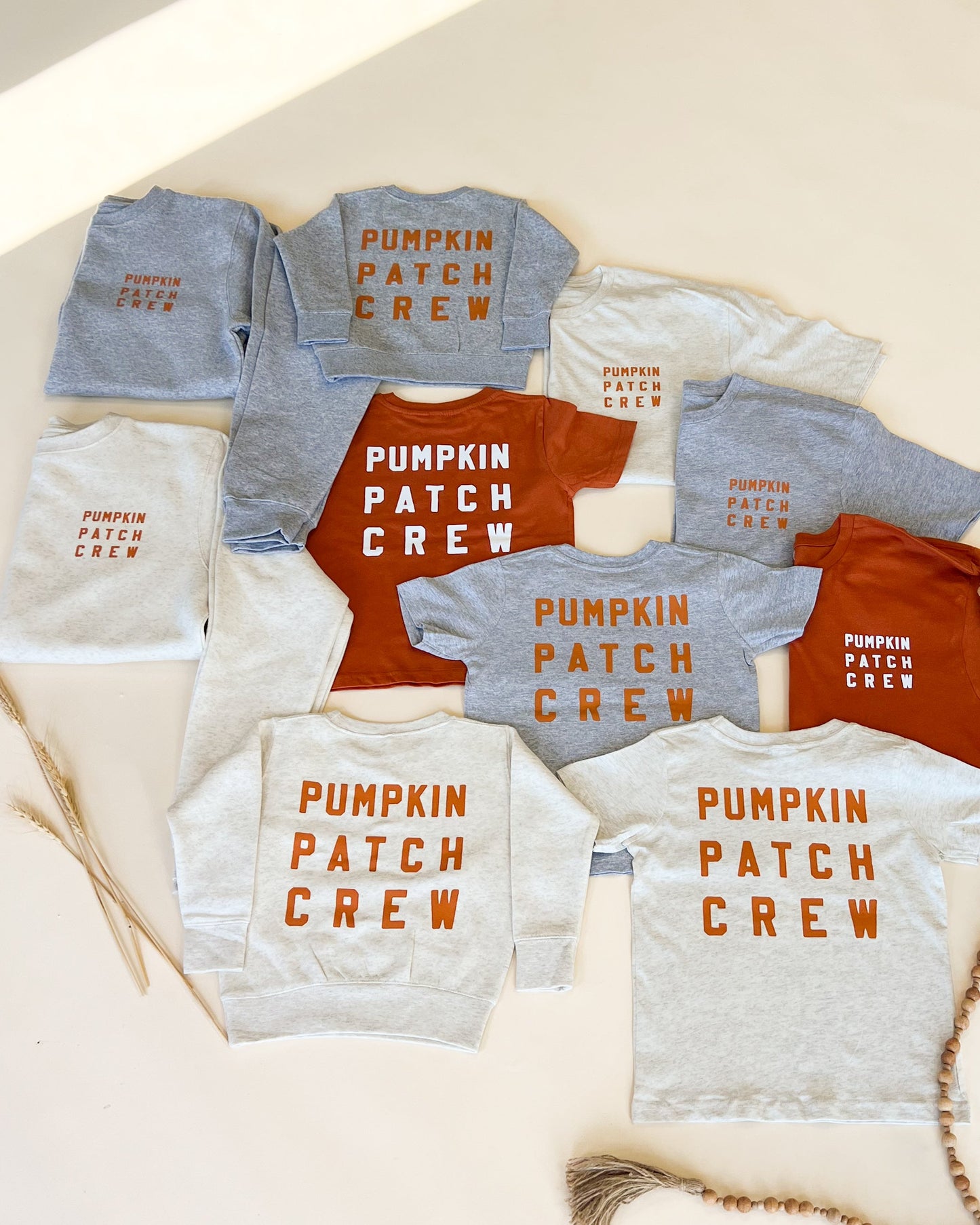 Pumpkin Patch Crew Classic Adult Tee - Burnt Orange Design