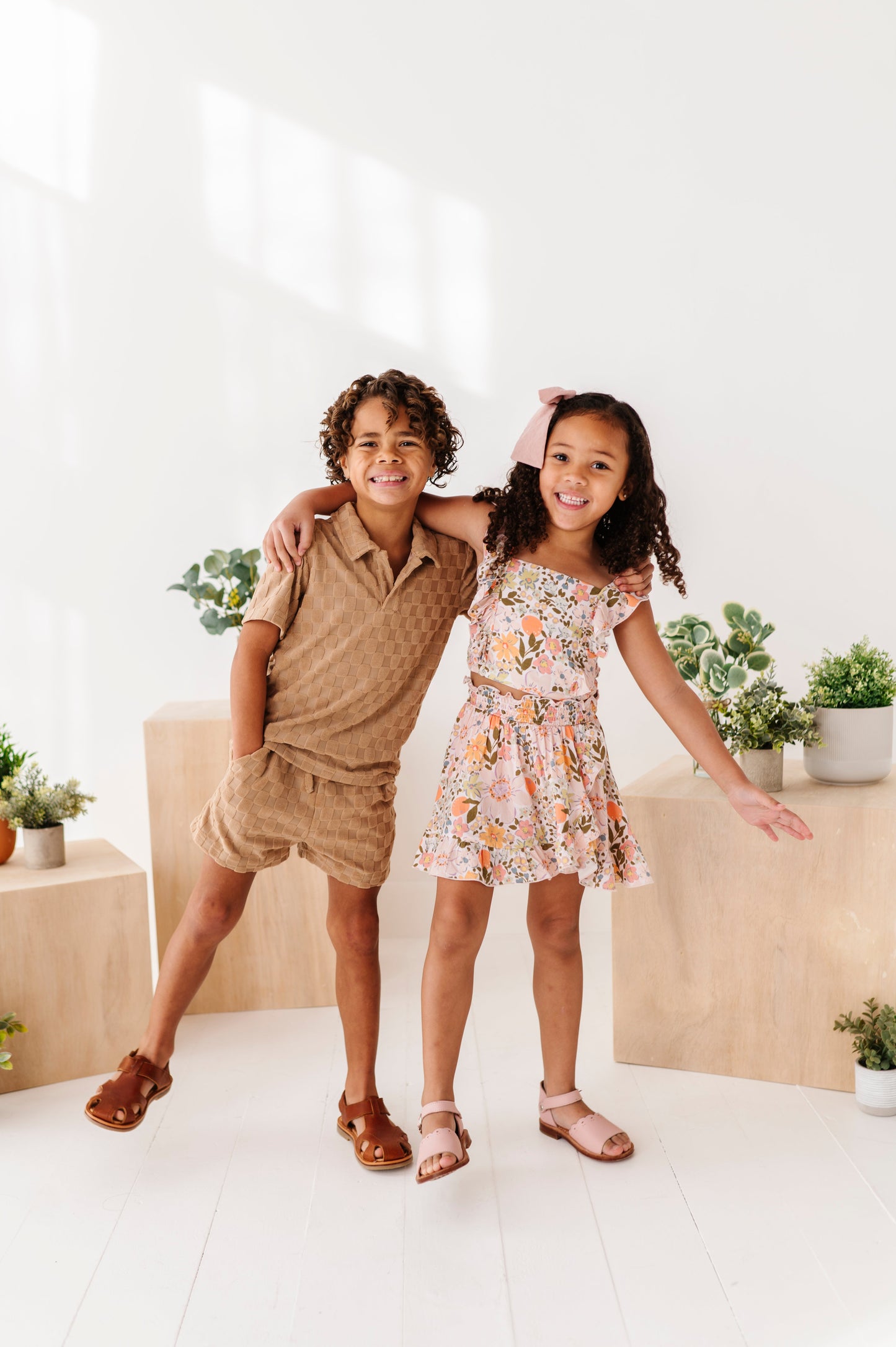 Sand Check Terry | Boys Set