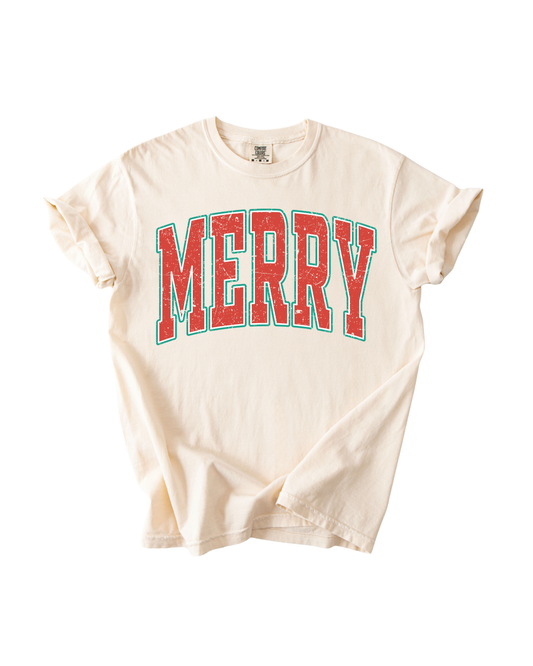 Merry Varsity Tee