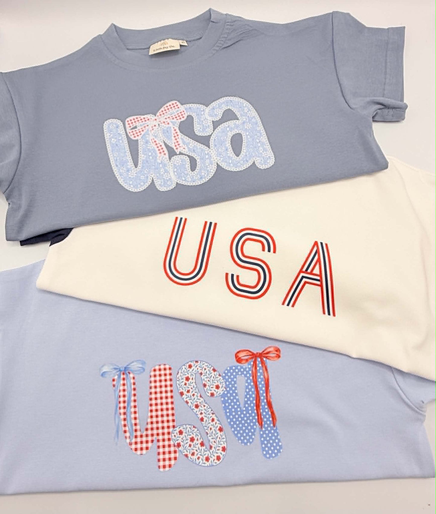 Coquette USA 4th of July Tee or Bubble Romper