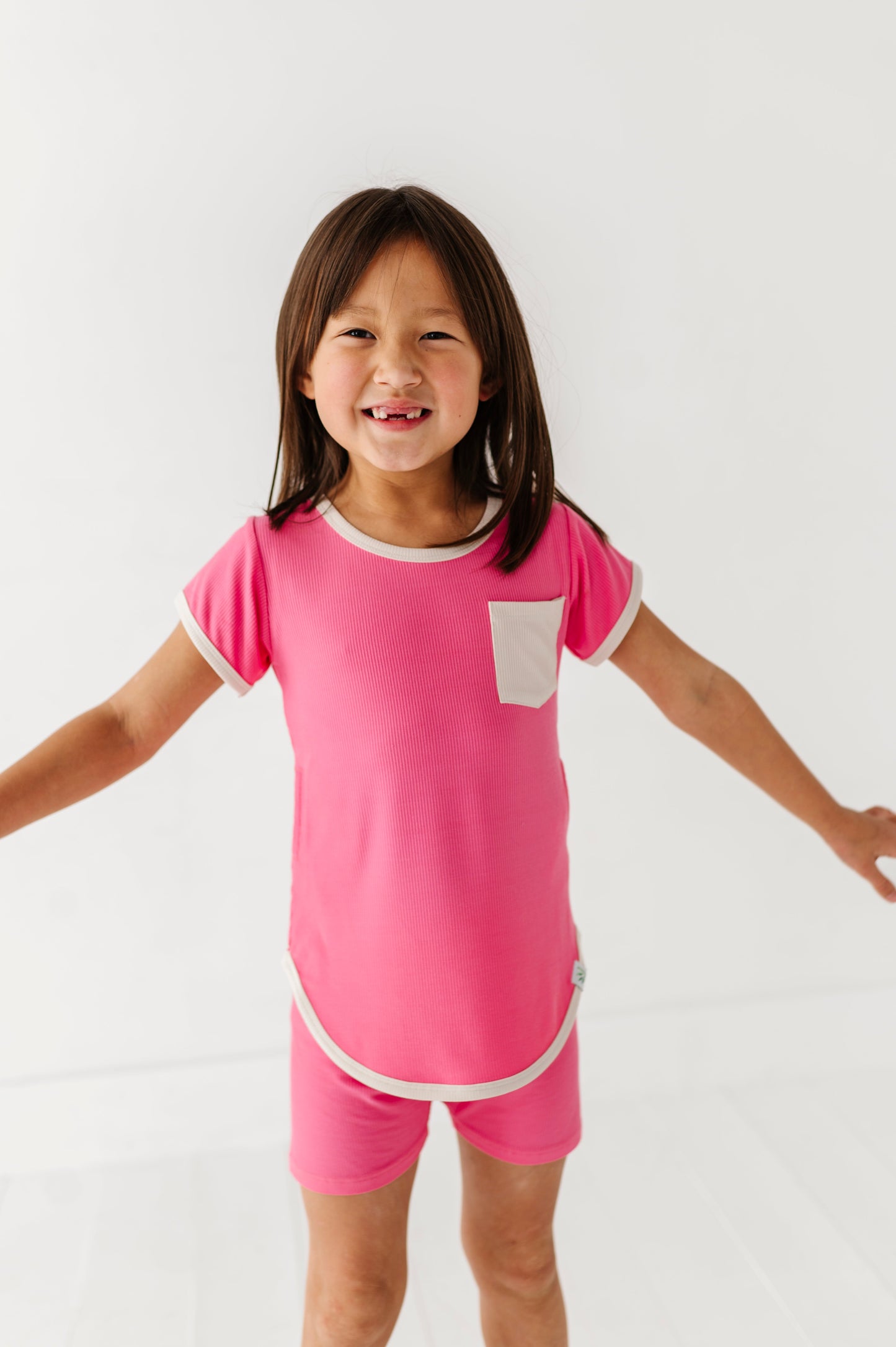 ROSEY | T-Shirt Dress + Shorts RIB SET