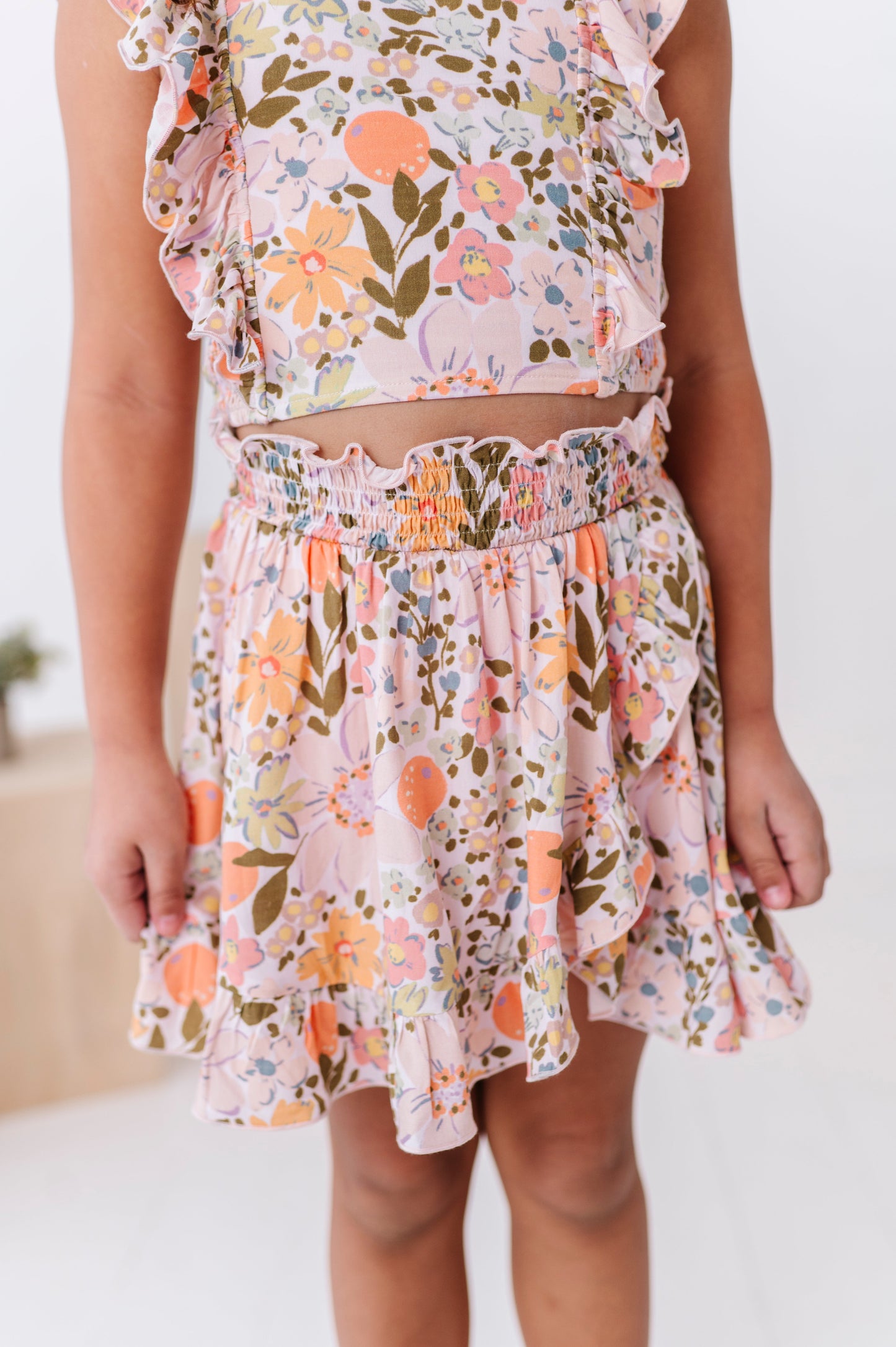 Vintage Blooms | Ruffle Tank + Skort Set