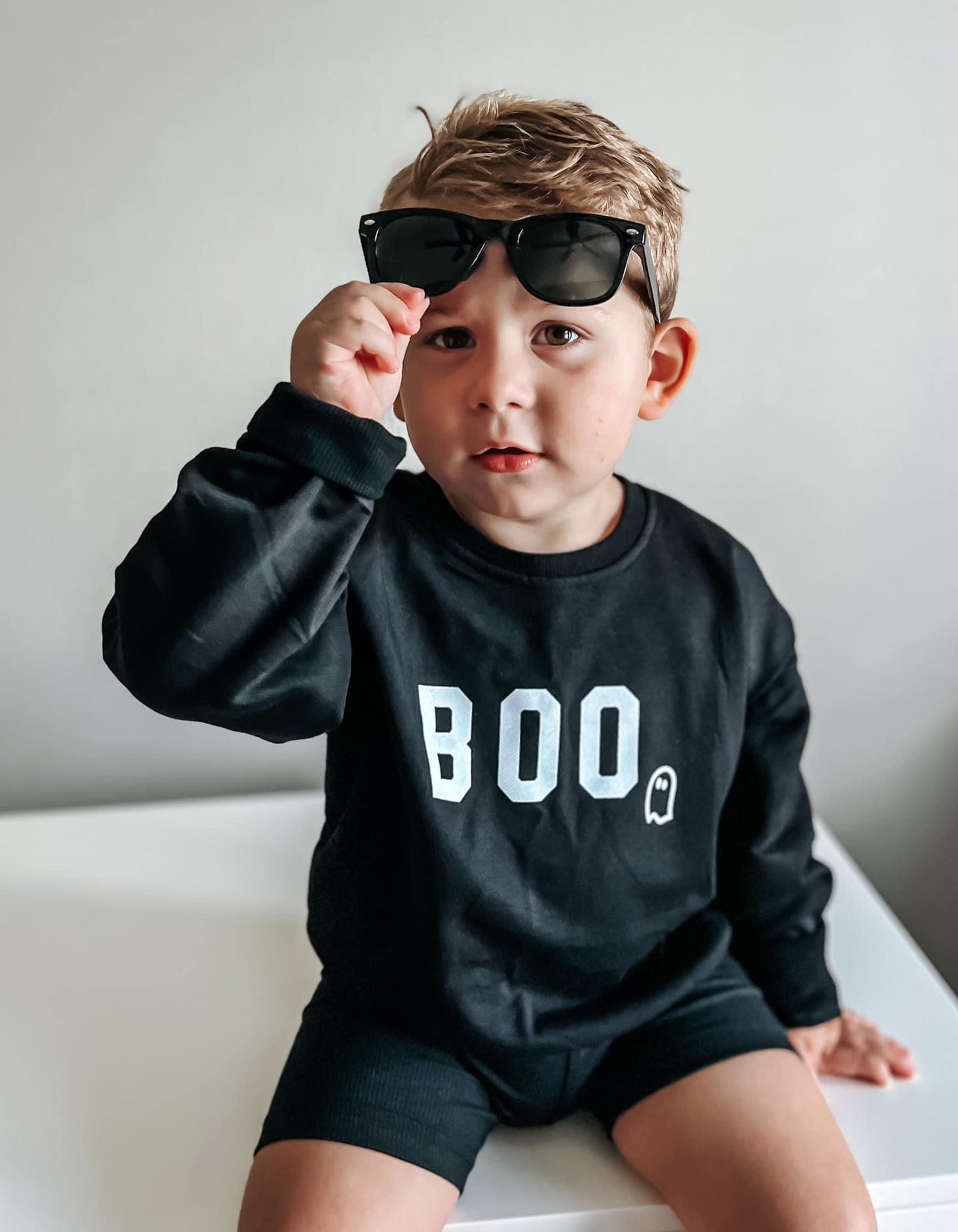 BOO Sweatshirt mit Rundhalsausschnitt
