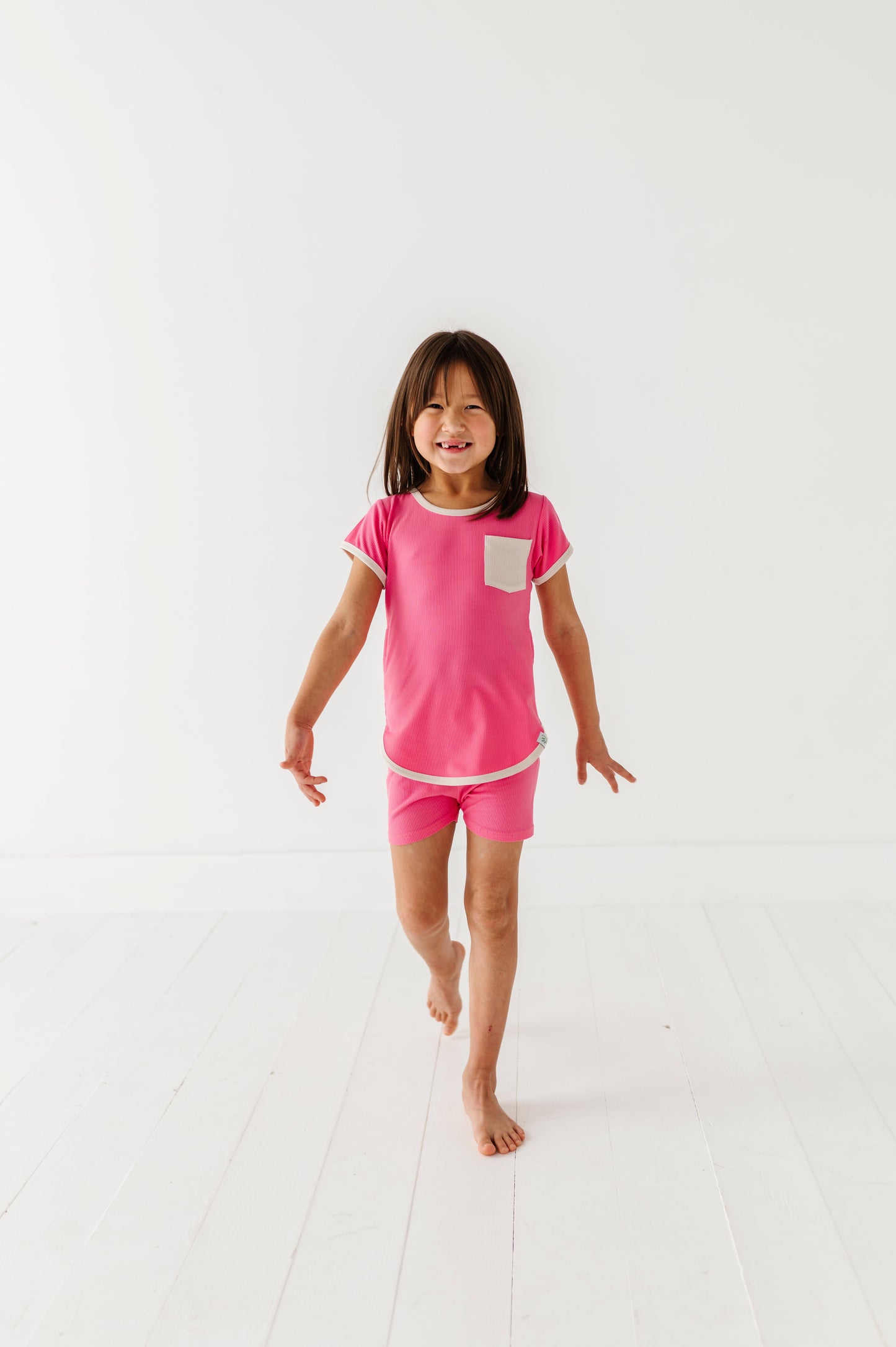 ROSEY | T-Shirt Dress + Shorts RIB SET