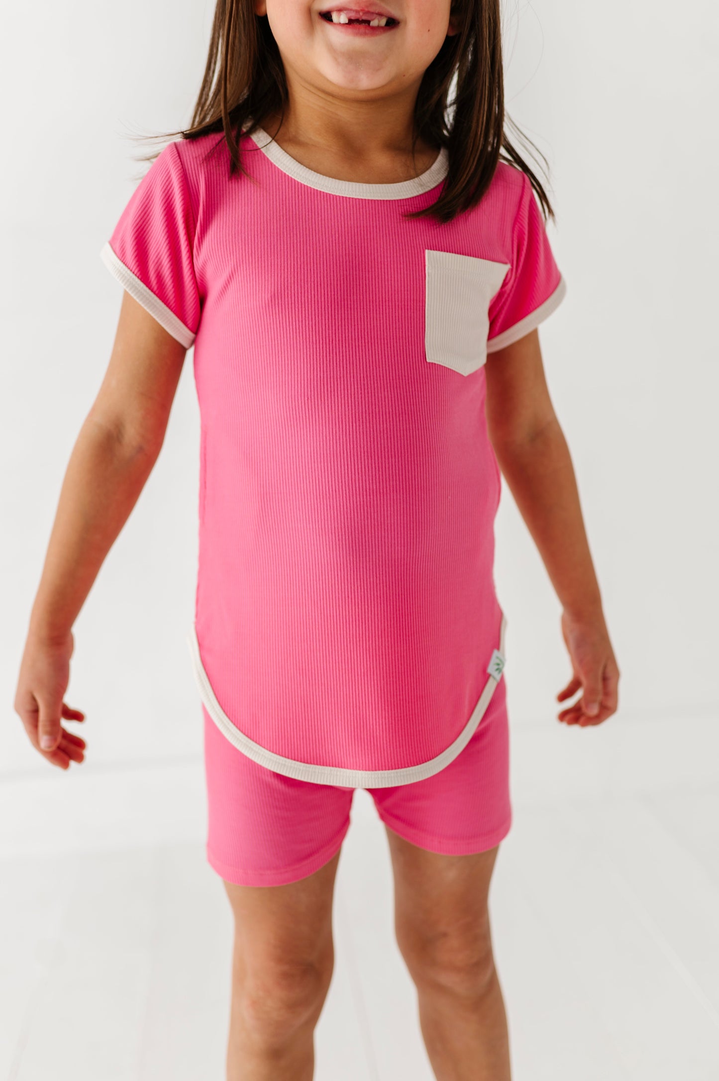 ROSEY | T-Shirt Dress + Shorts RIB SET