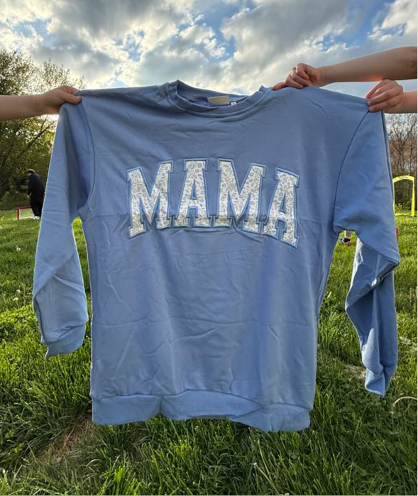 Mama Applique Crewneck Sweatshirt