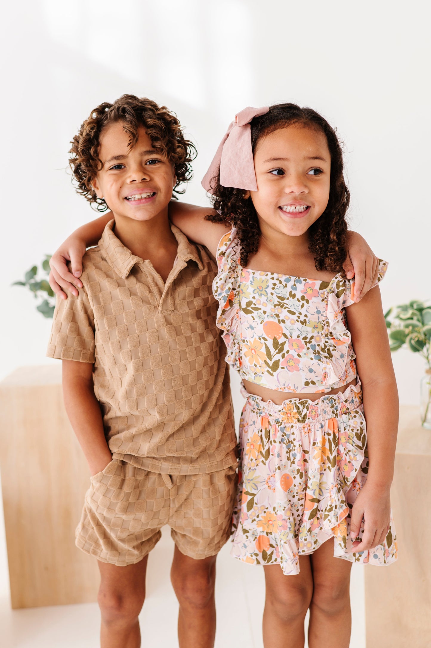 Sand Check Terry | Boys Set