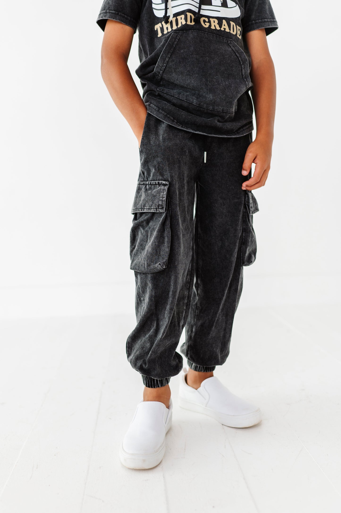 Vintage Black Cargo Joggers