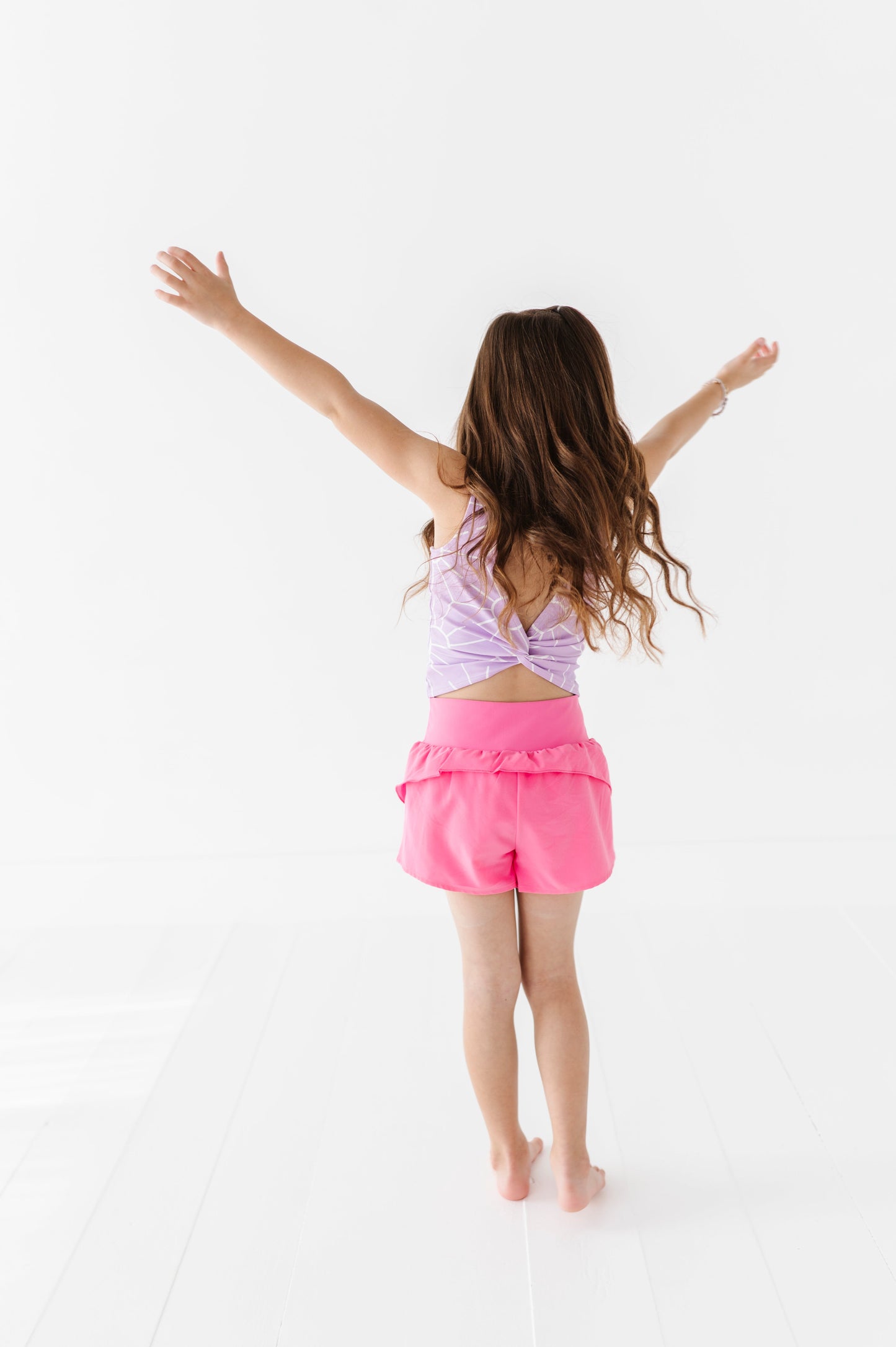 Berry Pink | Ruffle Bum Runner Shorts