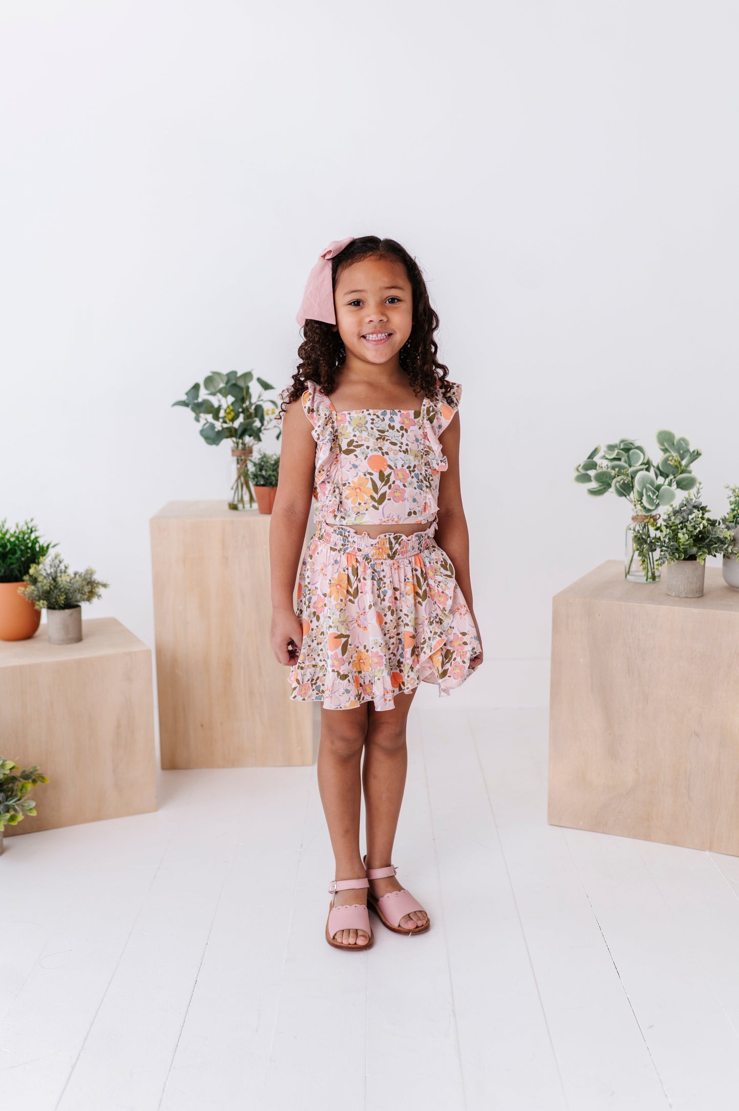 Vintage Blooms | Ruffle Tank + Skort Set
