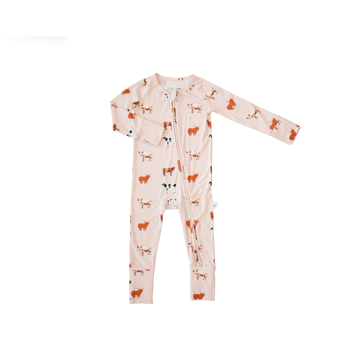 Cow Bamboo 2-Way Convertible Zip Romper