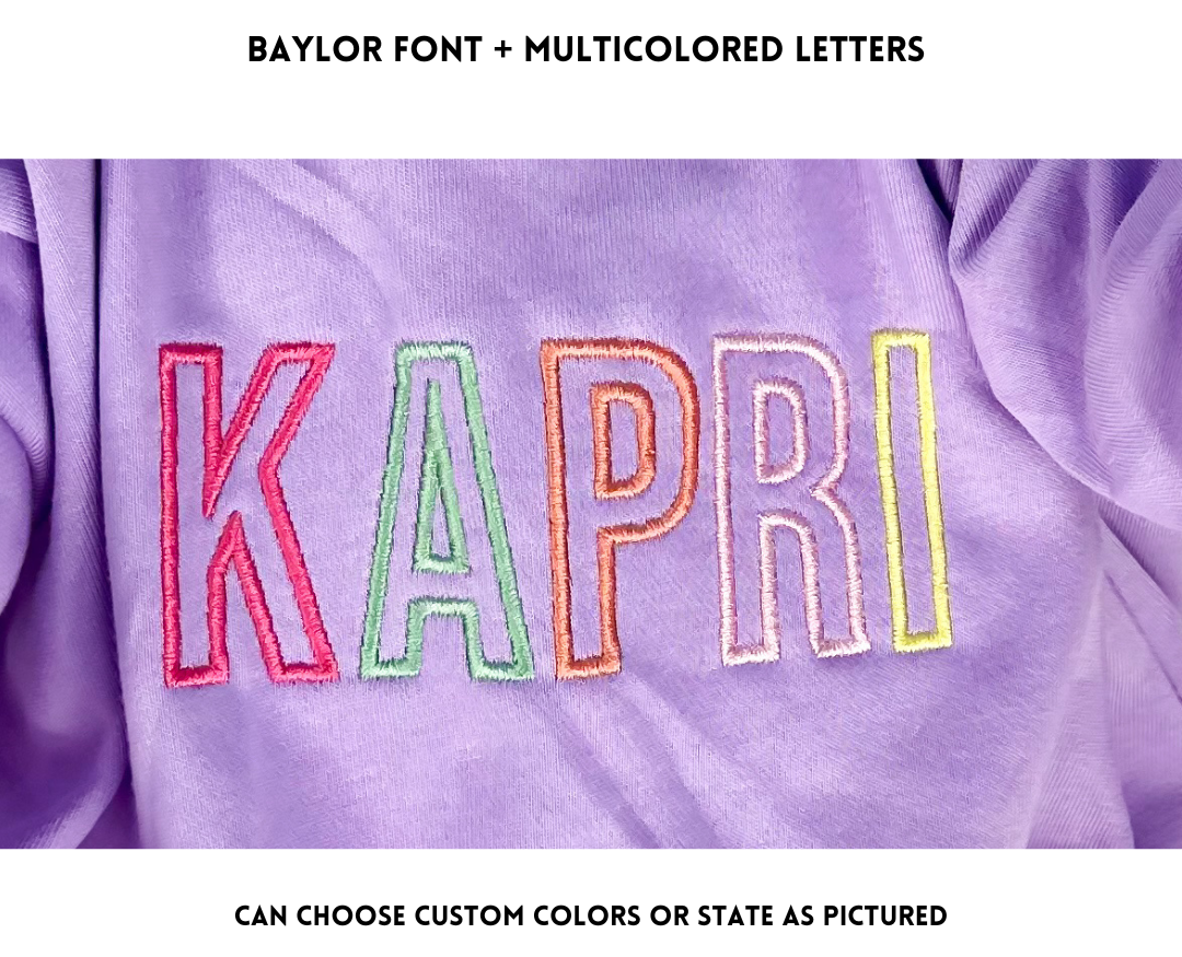 Custom Embroidered Colorblock Crewneck Sweatshirt or Sweatshirt Romper