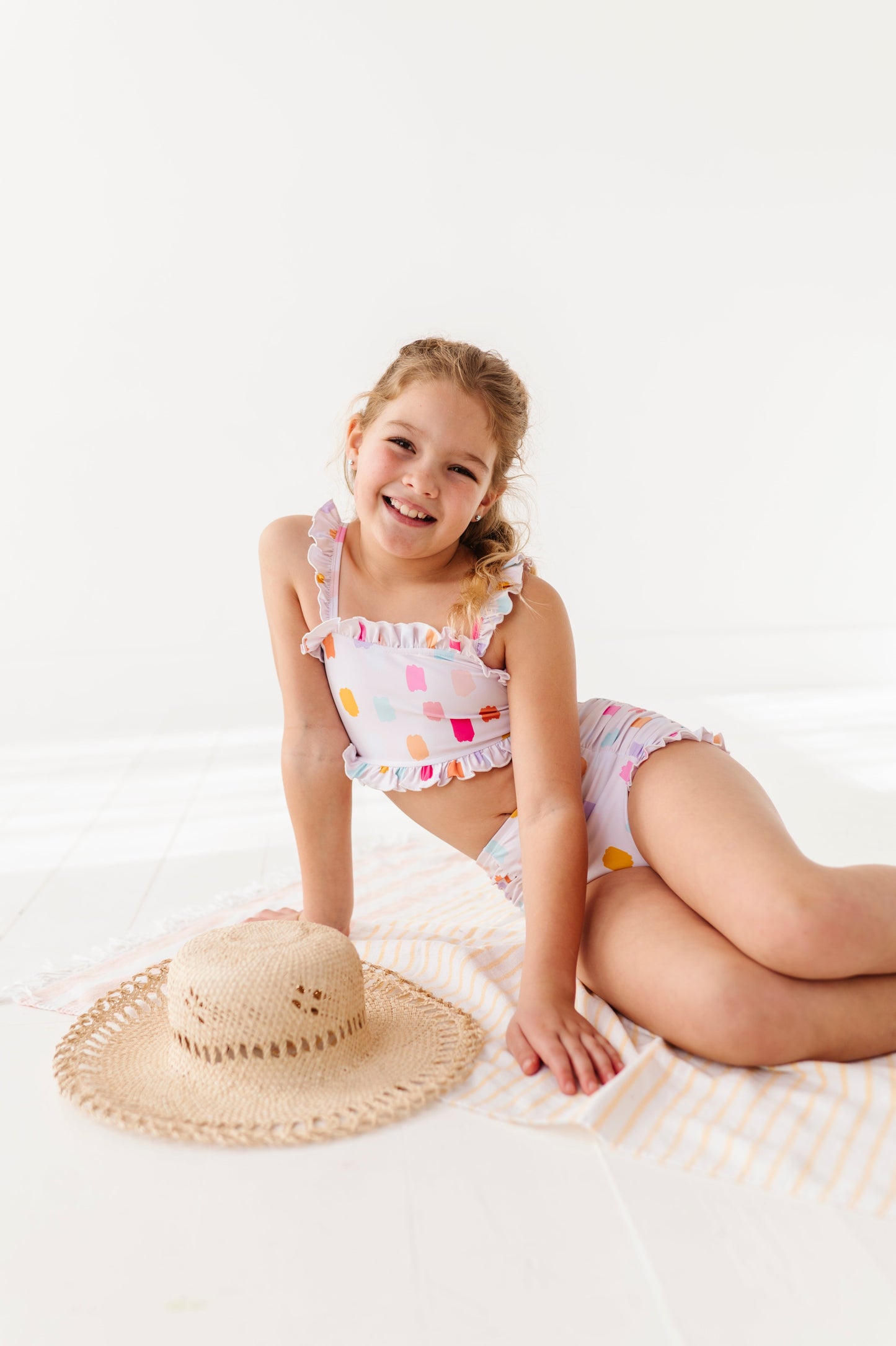 Painted Dotty: Ruffle Bandeau TWO-PIECE