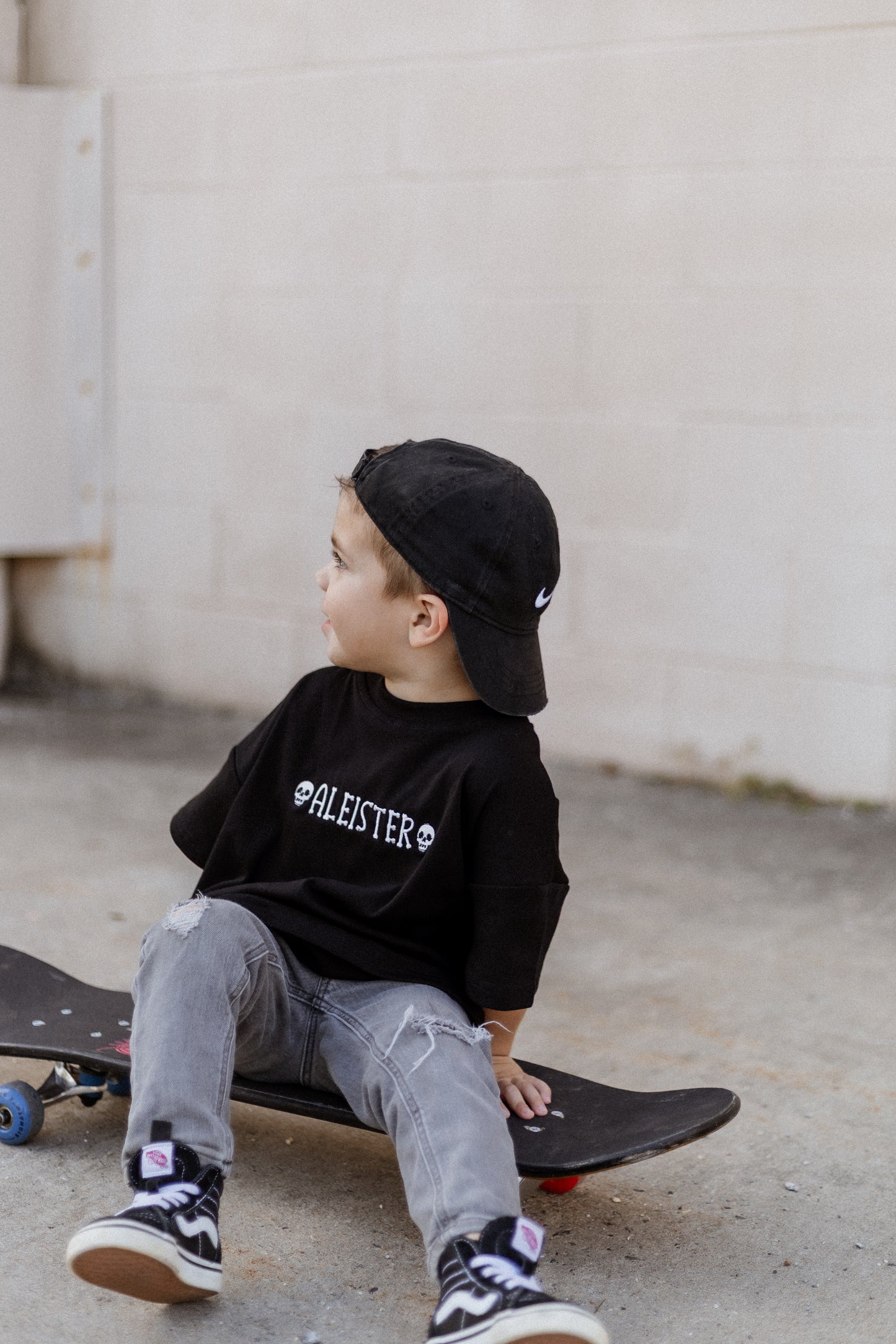 Custom Embroidered Black Halloween Tee, Sweatshirt or Bubble Romper