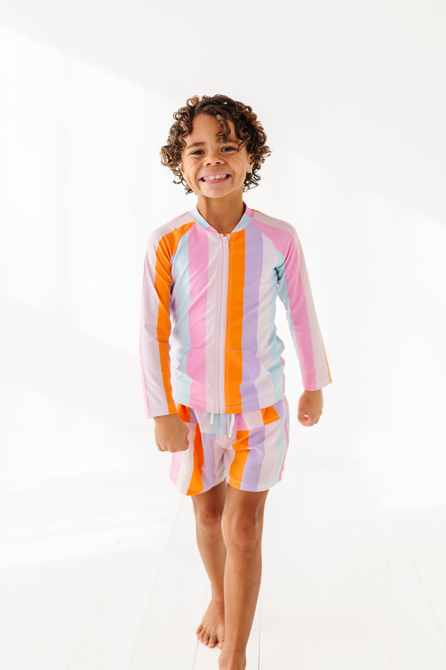 Summer Stripes: RASHGUARD ZIP-UP *SHIRT ONLY!*