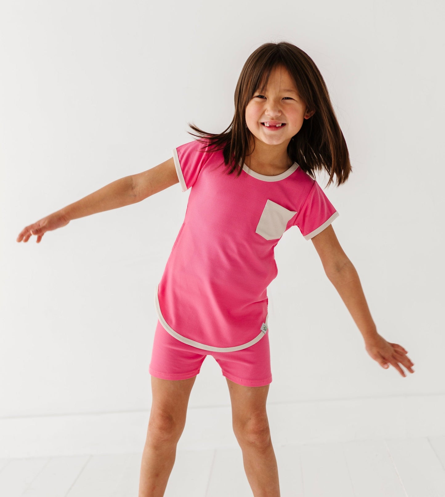ROSEY | T-Shirt Dress + Shorts RIB SET