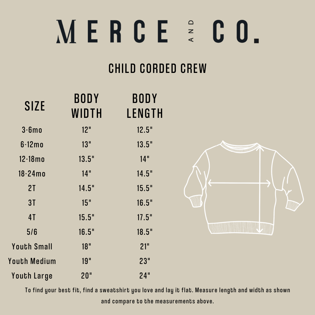 Mama's Boy Embroidered Outline Corded Crewneck - Ivory