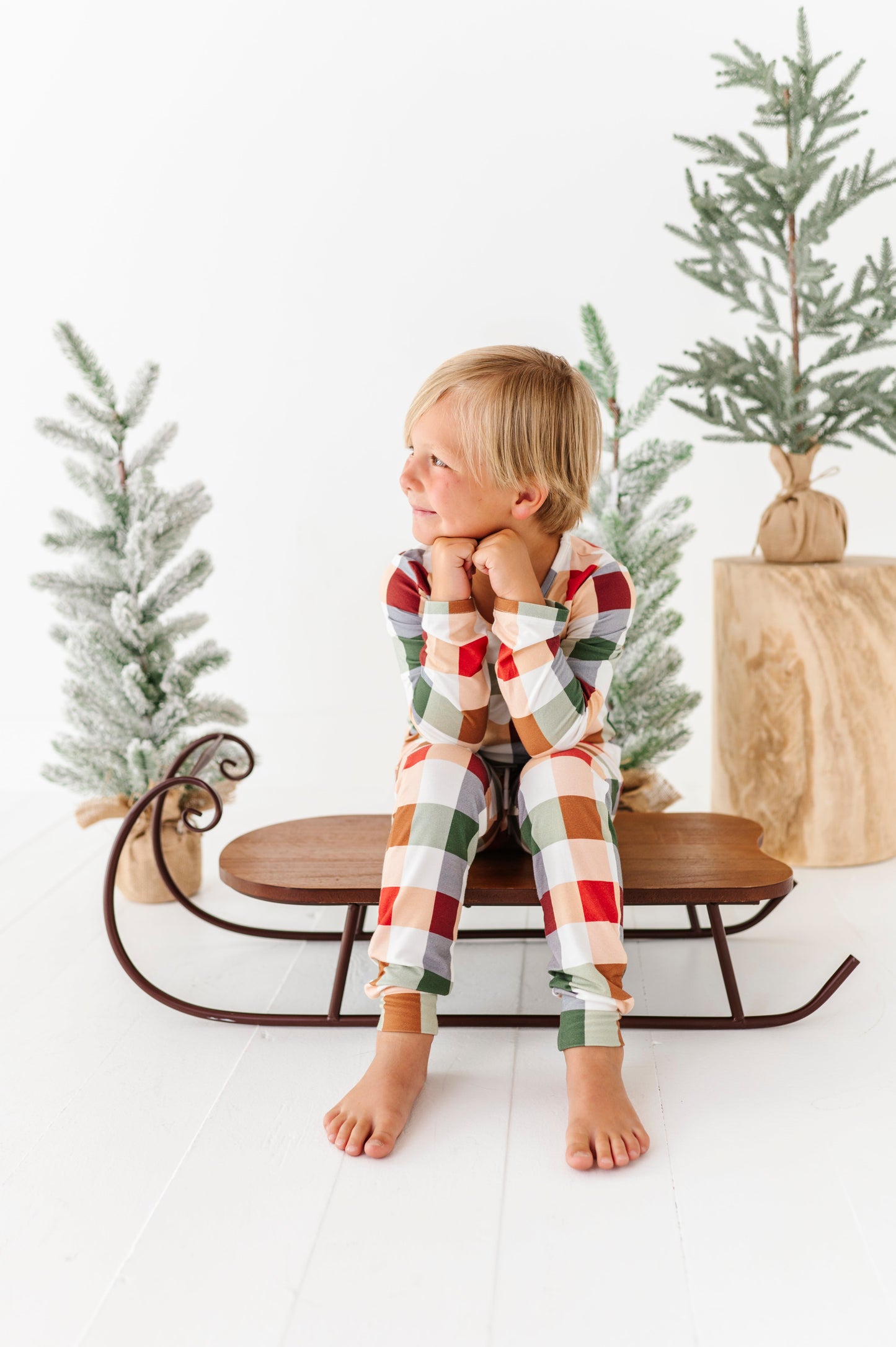 Holiday Plaid | BOYS JOGGER SET