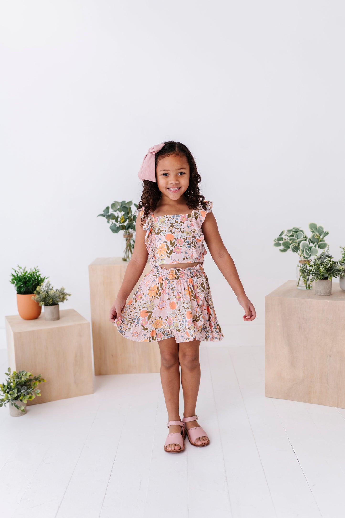 Vintage Blooms | Ruffle Tank + Skort Set