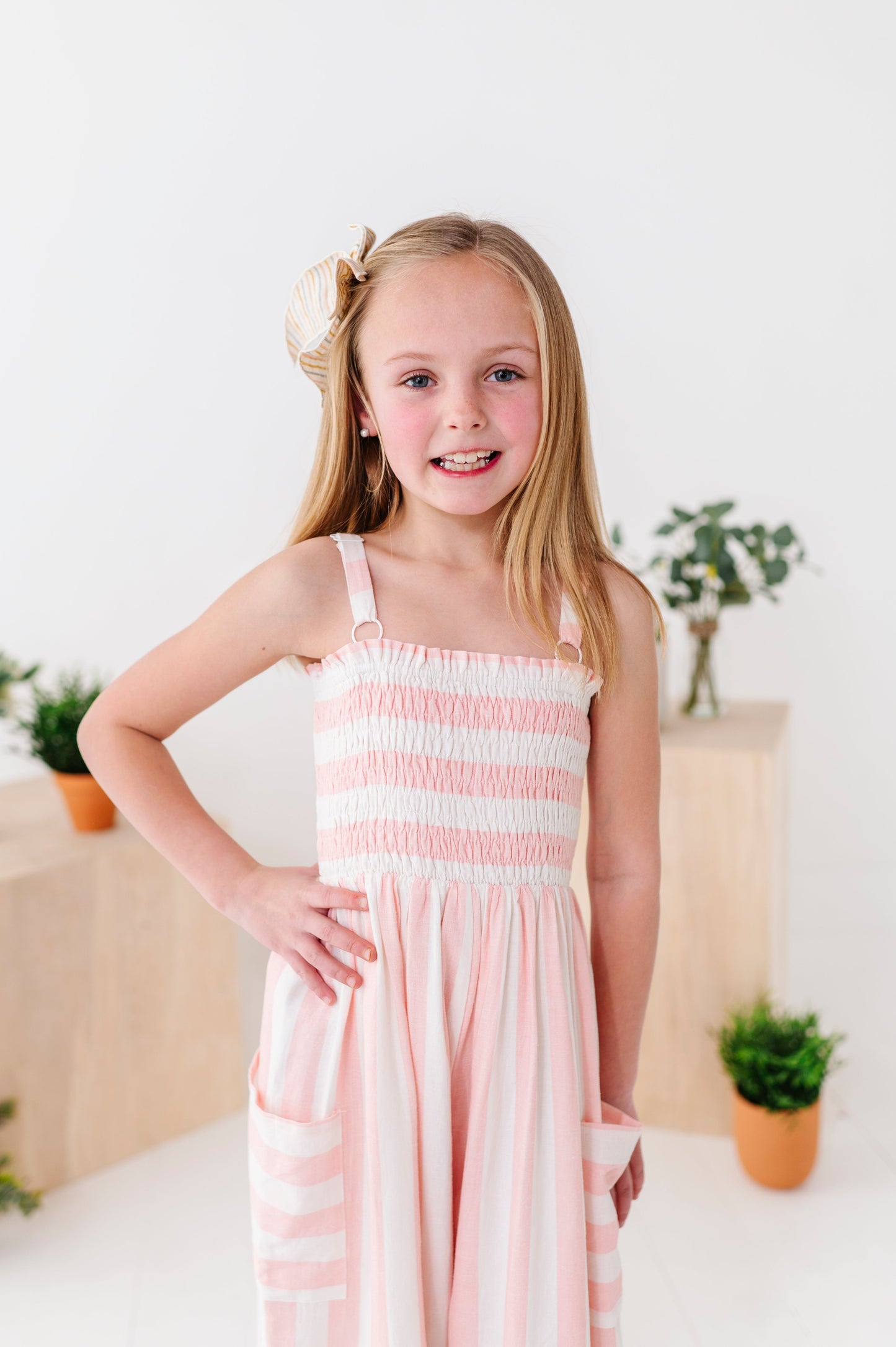 Pink Coastal | Stripe Romper