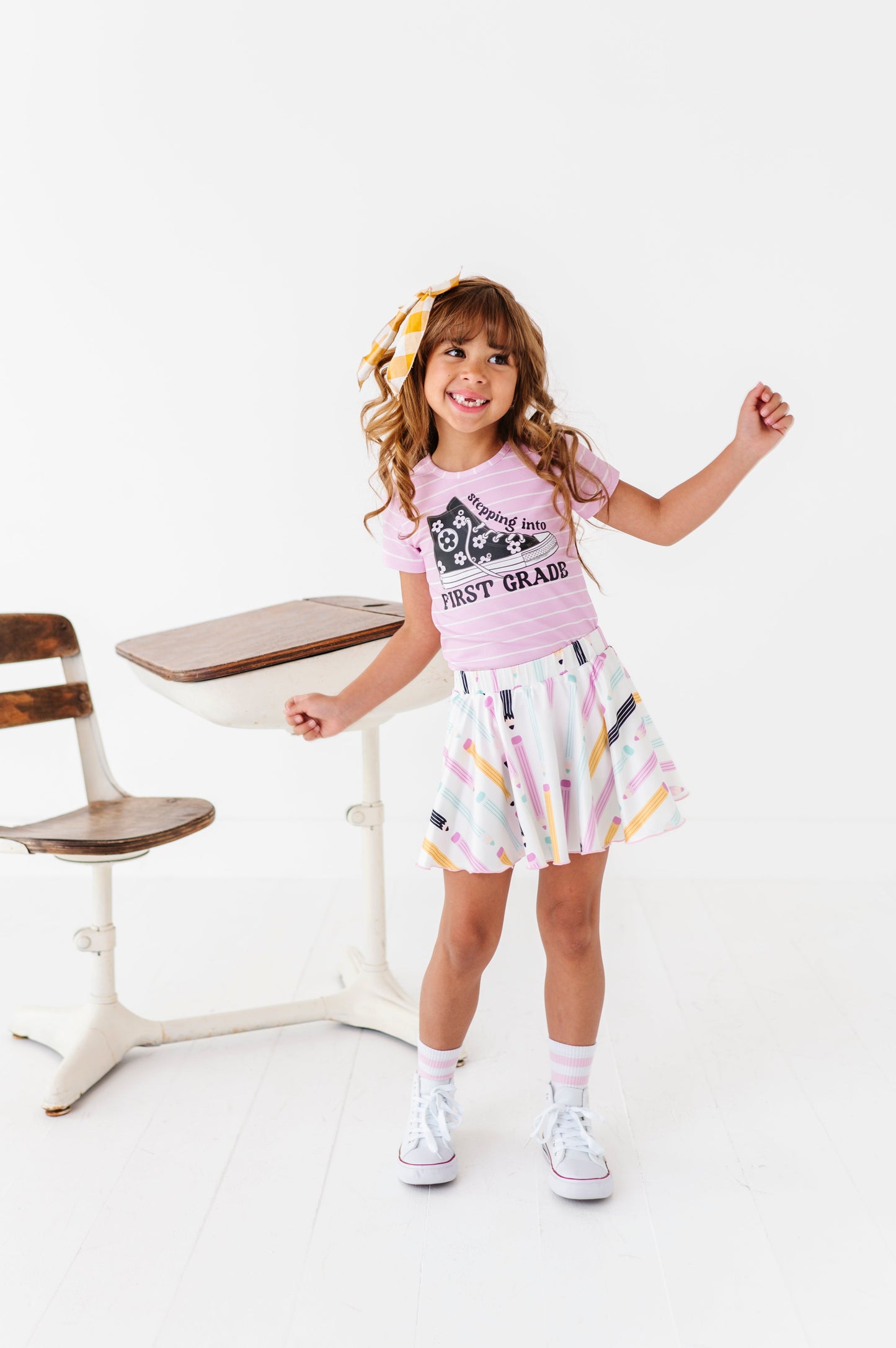 GIRLS “Stepping into…” Grade Level Tee (ALL GRADES HERE)