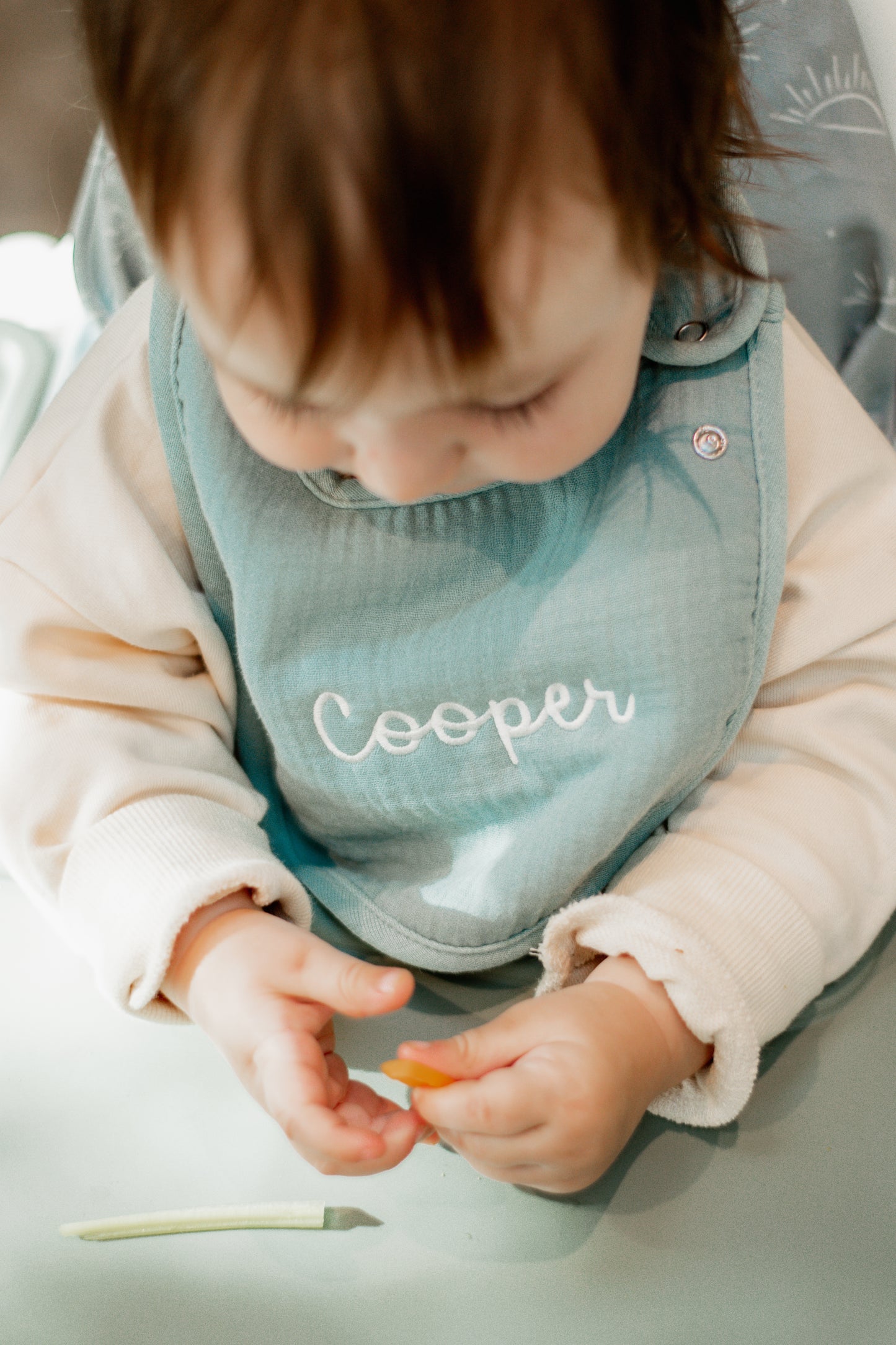 Custom Embroidered Muslin Bib - more colors