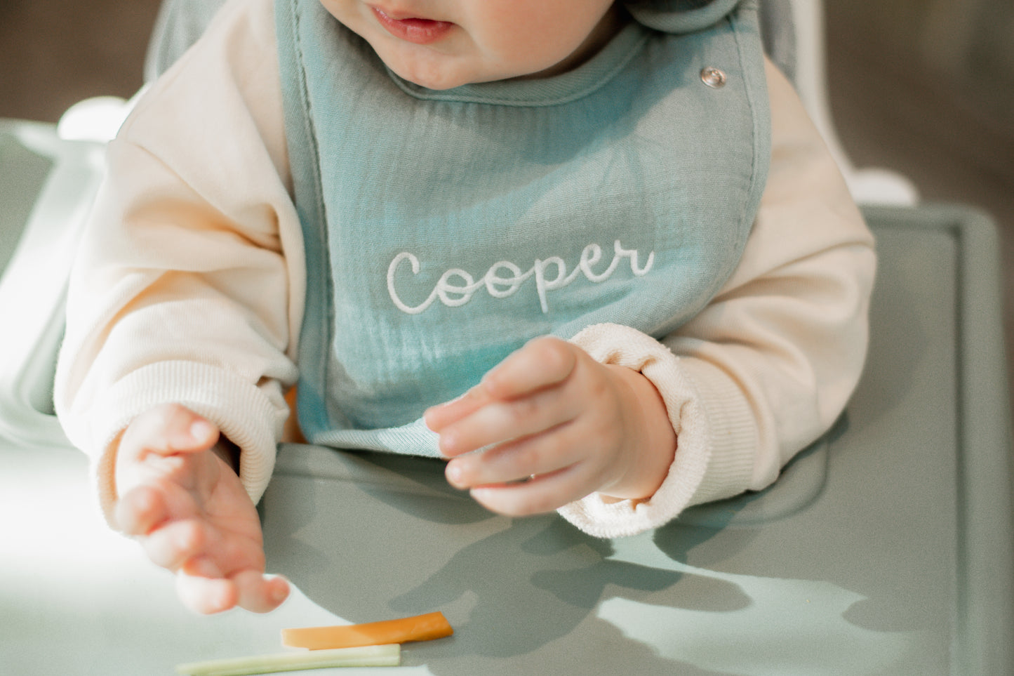 Custom Embroidered Muslin Bib - more colors